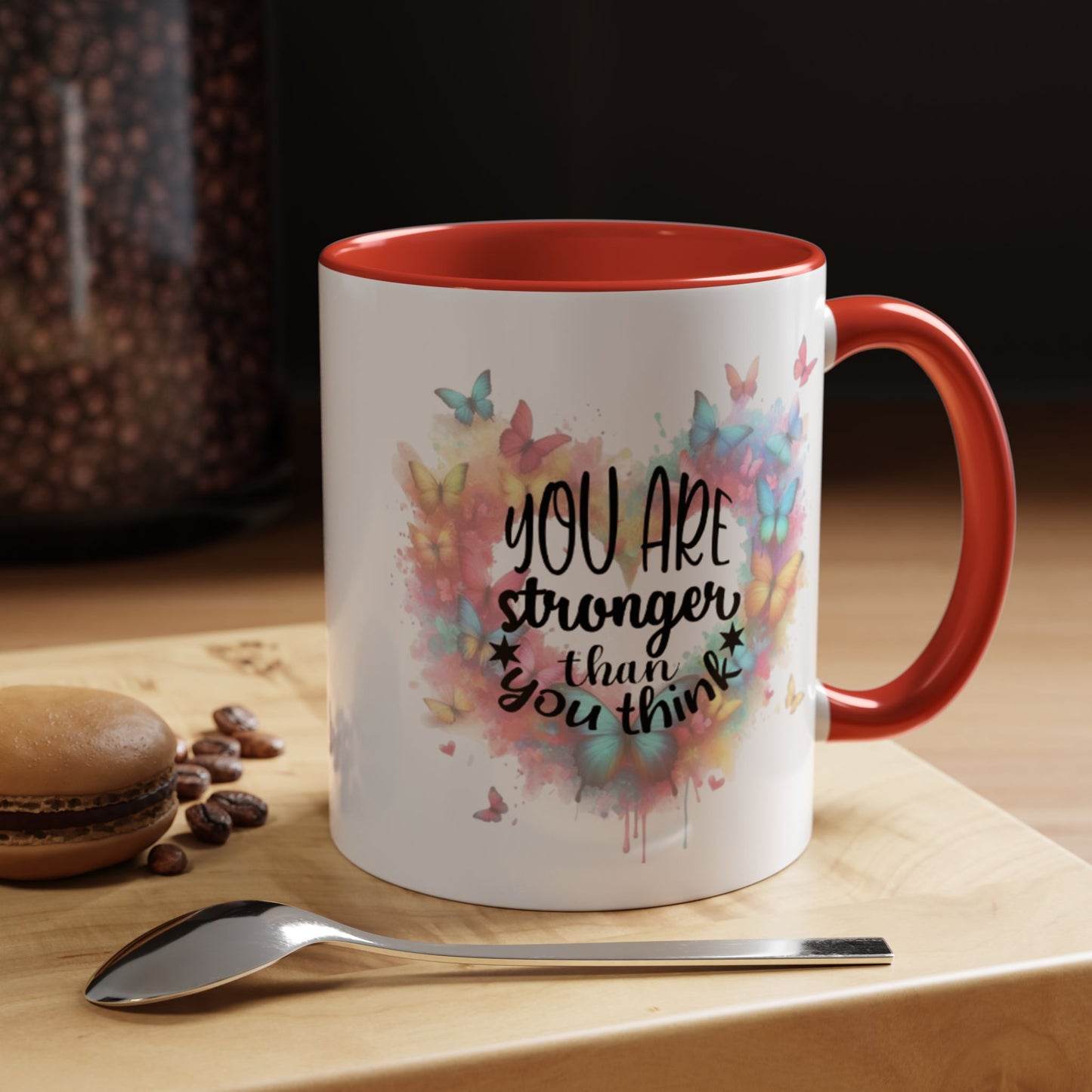 Inspirational Butterfly Coffee Mug, Motivational Gift for Friends, Colorful Mug for Tea Lover, Positive Affirmation, Self-Care Sip