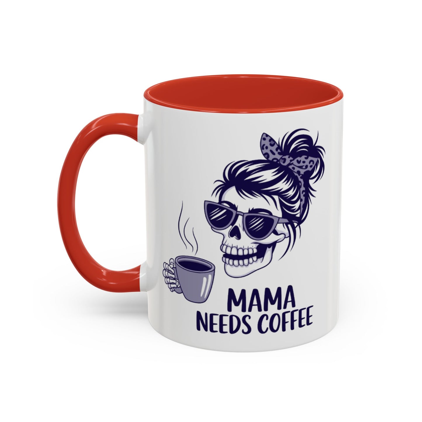 Mama Needs Coffee Skull Mug - Stylish 11/15oz Accent Coffee Mug for Coffee Lovers