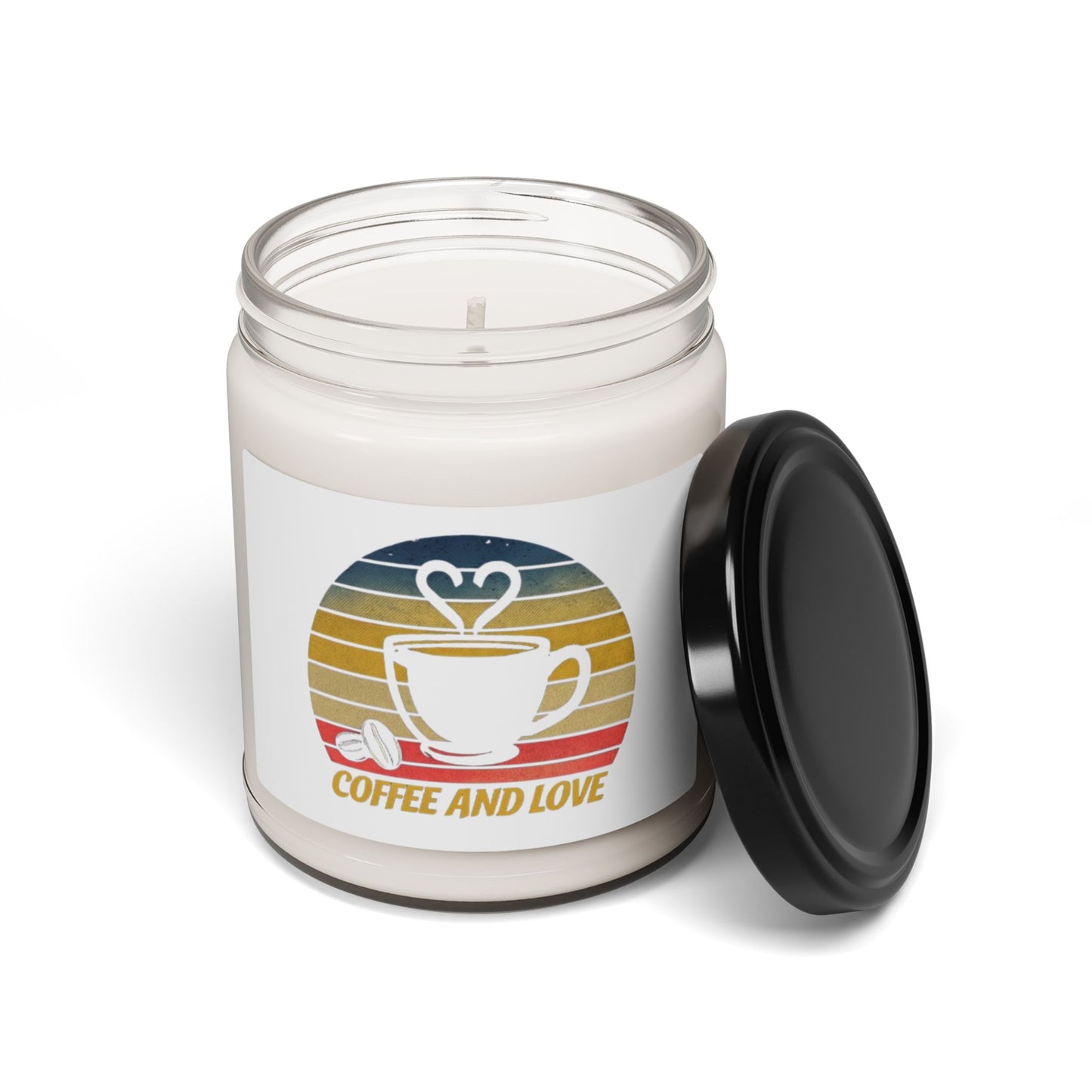 Coffee and Love Scented Soy Candle | Cozy Home Decor, Gift for Coffee Lovers, Aromatherapy, Relaxation, Self-Care
