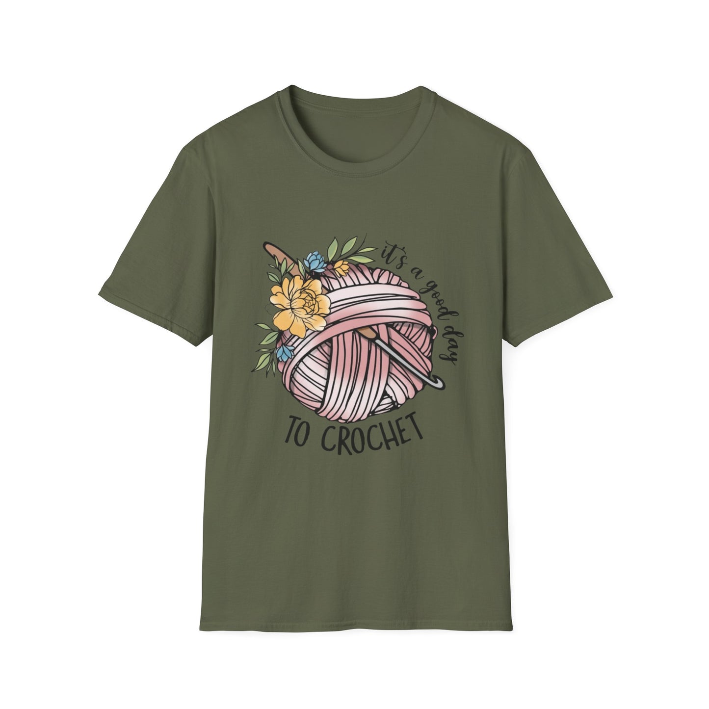 Crochet Lover's Unisex Softstyle T-Shirt - Perfect Gift for Crafters, Summer Tee, Handmade Art Apparel, Yarn Enthusiasts, Crochet Day!