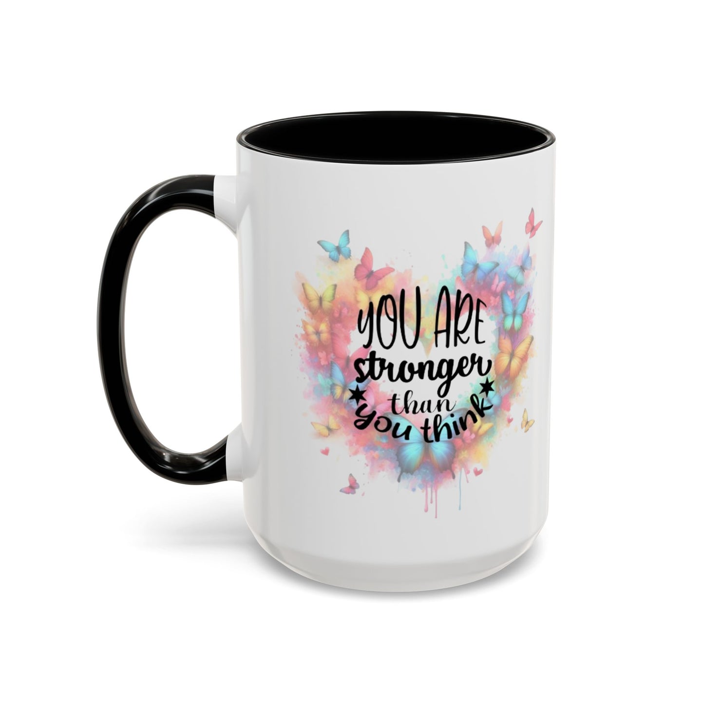 Inspirational Butterfly Coffee Mug, Motivational Gift for Friends, Colorful Mug for Tea Lover, Positive Affirmation, Self-Care Sip