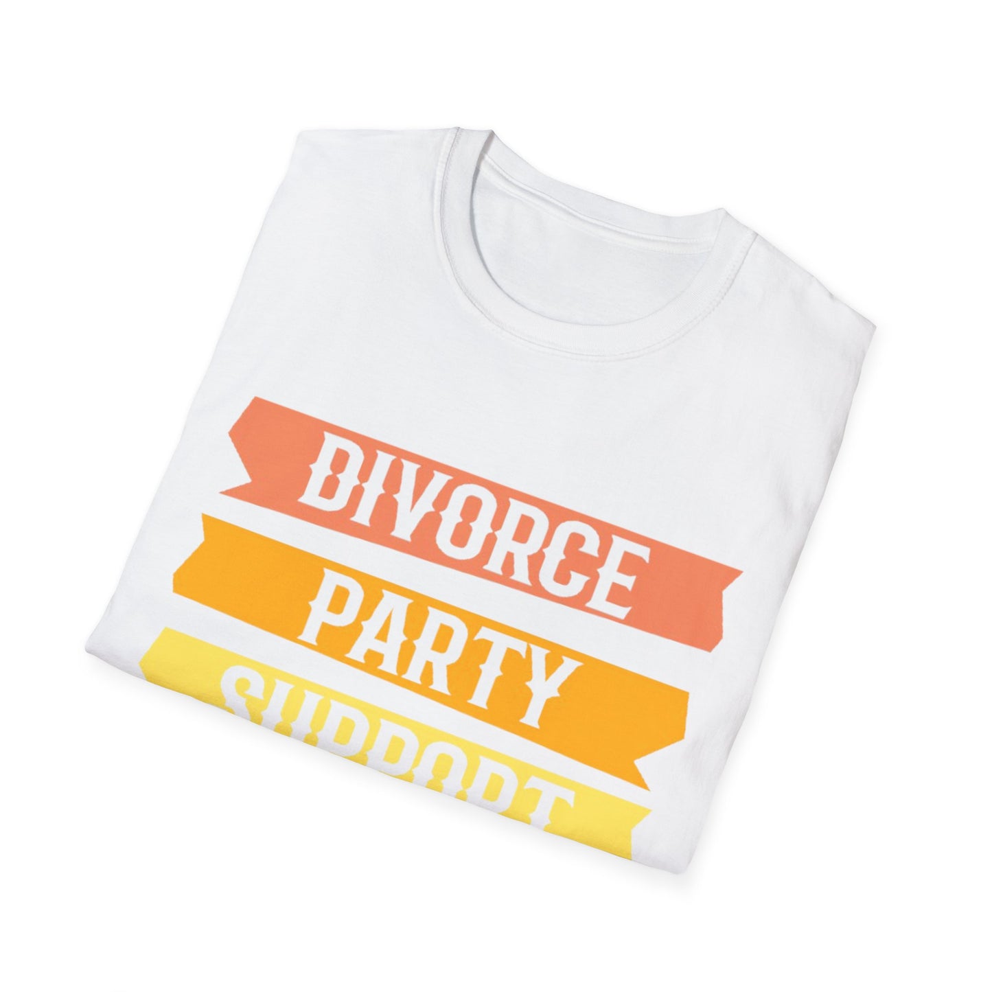 Divorce Party Support Crew T-Shirt | Unisex Softstyle Tee for Celebrating New Beginnings