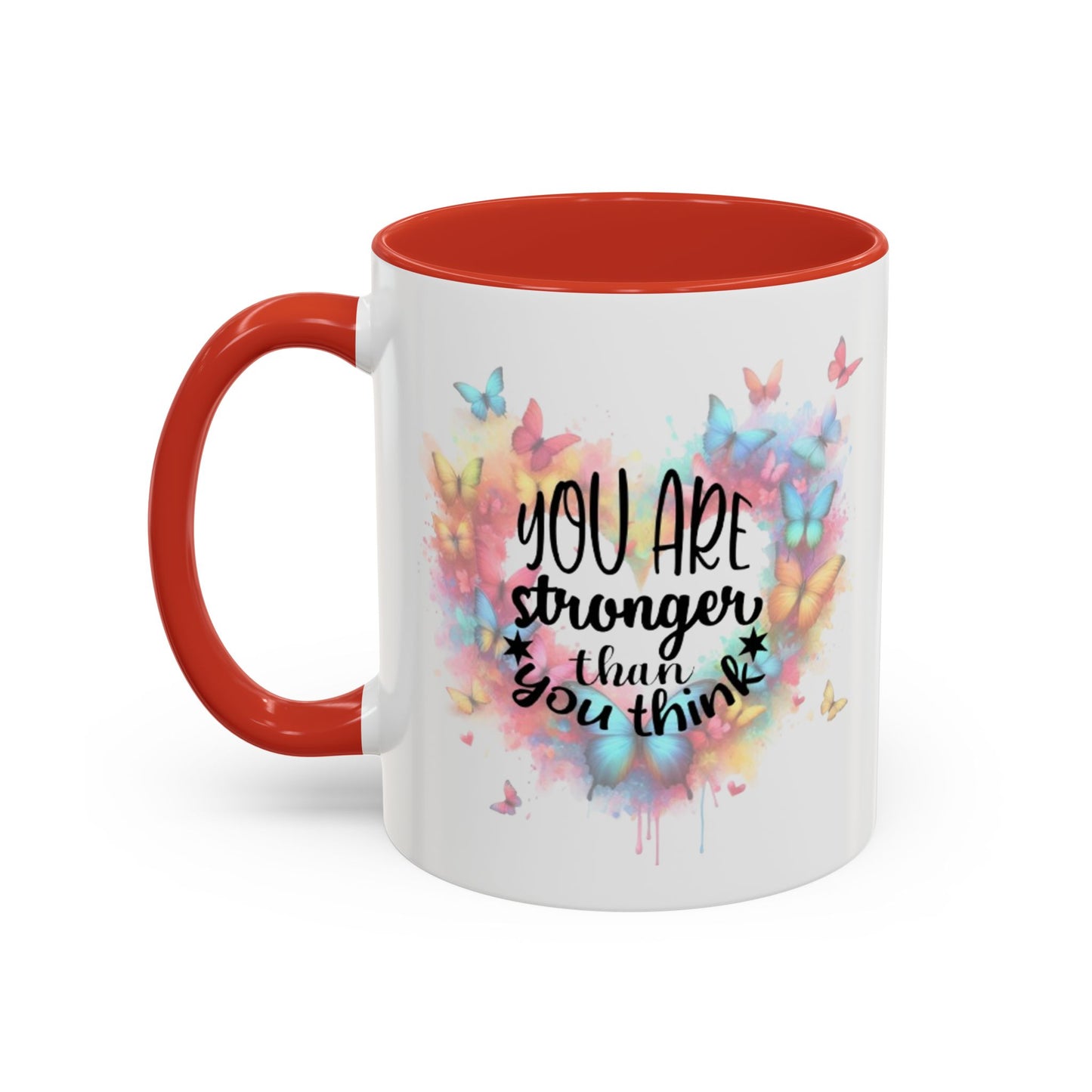Inspirational Butterfly Coffee Mug, Motivational Gift for Friends, Colorful Mug for Tea Lover, Positive Affirmation, Self-Care Sip