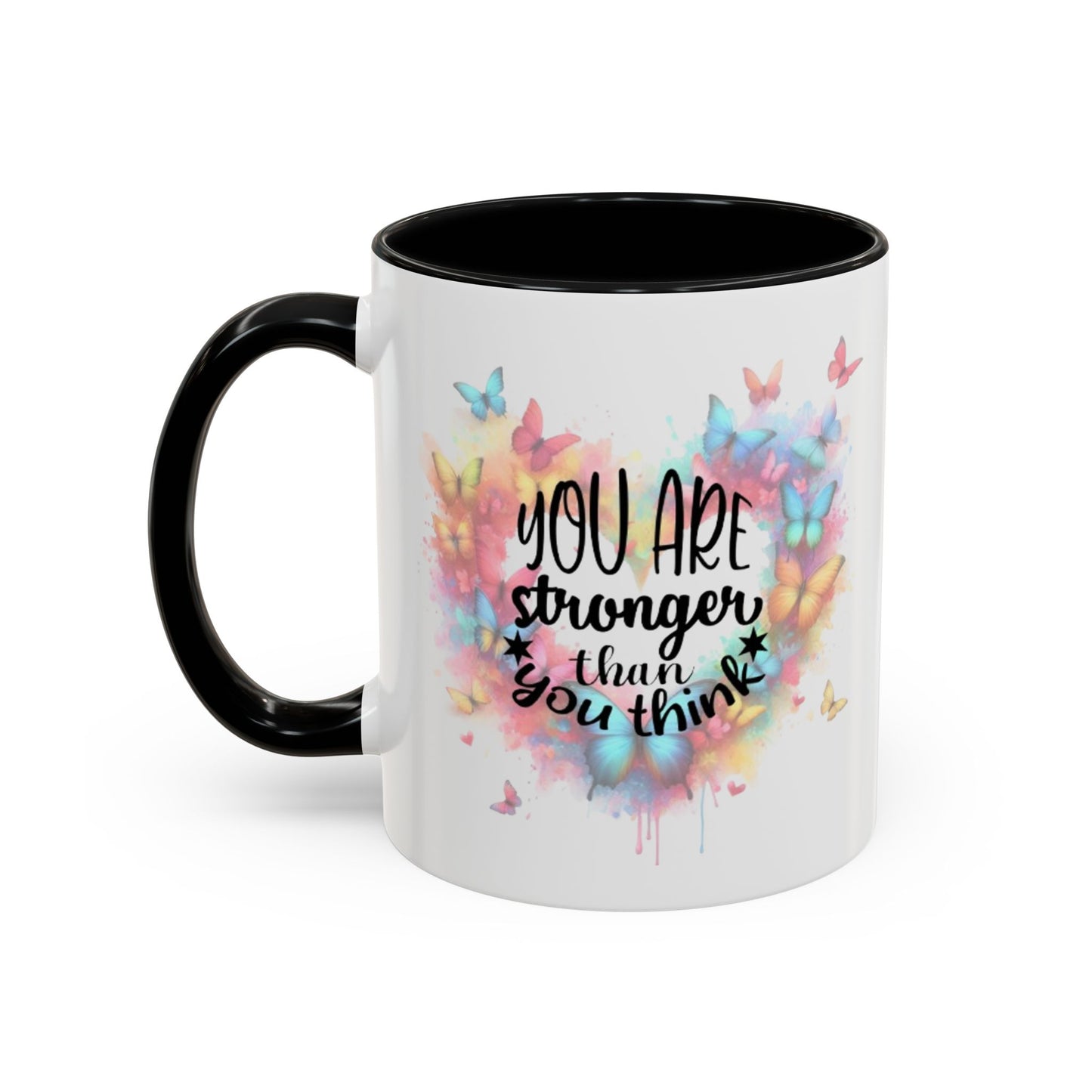 Inspirational Butterfly Coffee Mug, Motivational Gift for Friends, Colorful Mug for Tea Lover, Positive Affirmation, Self-Care Sip