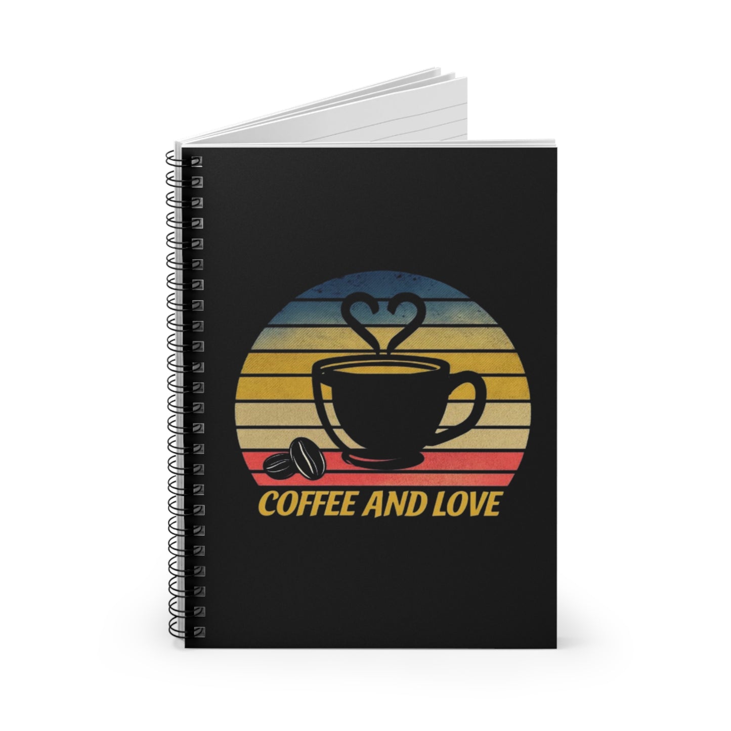 Coffee and Love Spiral Notebook - Perfect Gift for Coffee Lovers, Journaling, School, Stationery, Cute Writing Journal