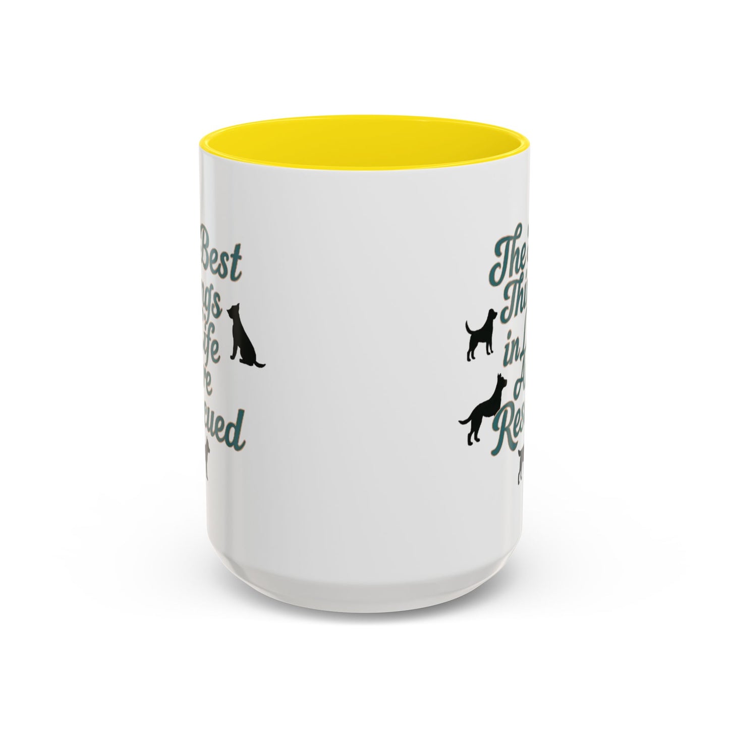 Rescue Dog Coffee Mug, Pet Lover Gift, Animal Adoption Mug, Inspirational Tea Cup, Dog Mom Mug, Black Handle Coffee Cup