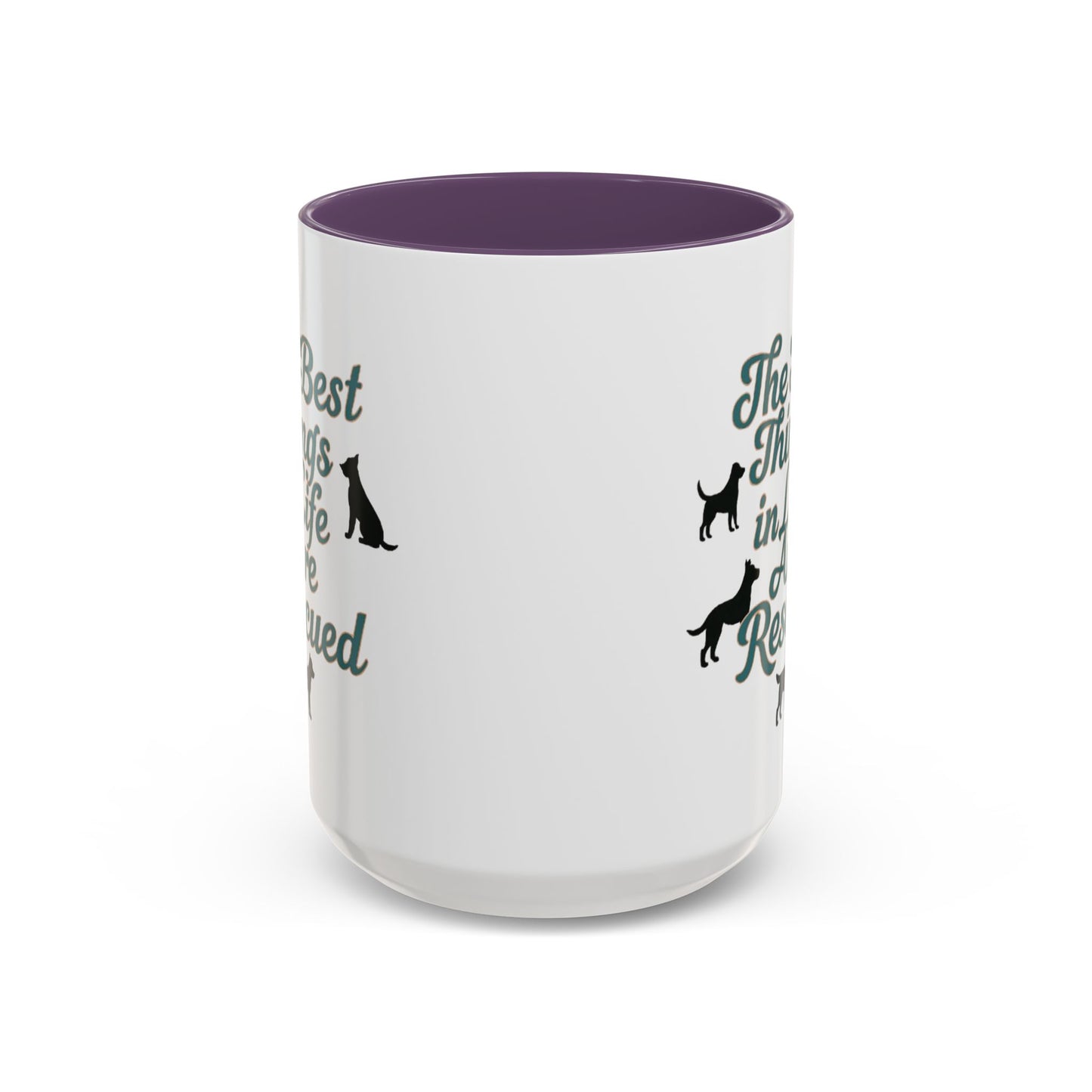 Rescue Dog Coffee Mug, Pet Lover Gift, Animal Adoption Mug, Inspirational Tea Cup, Dog Mom Mug, Black Handle Coffee Cup