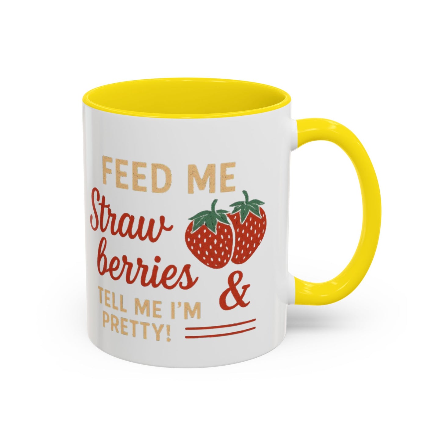 Cute Strawberry Themed Accent Coffee Mug - Perfect for Gifts, Home, Kitchen, Birthday, Fun Quotes