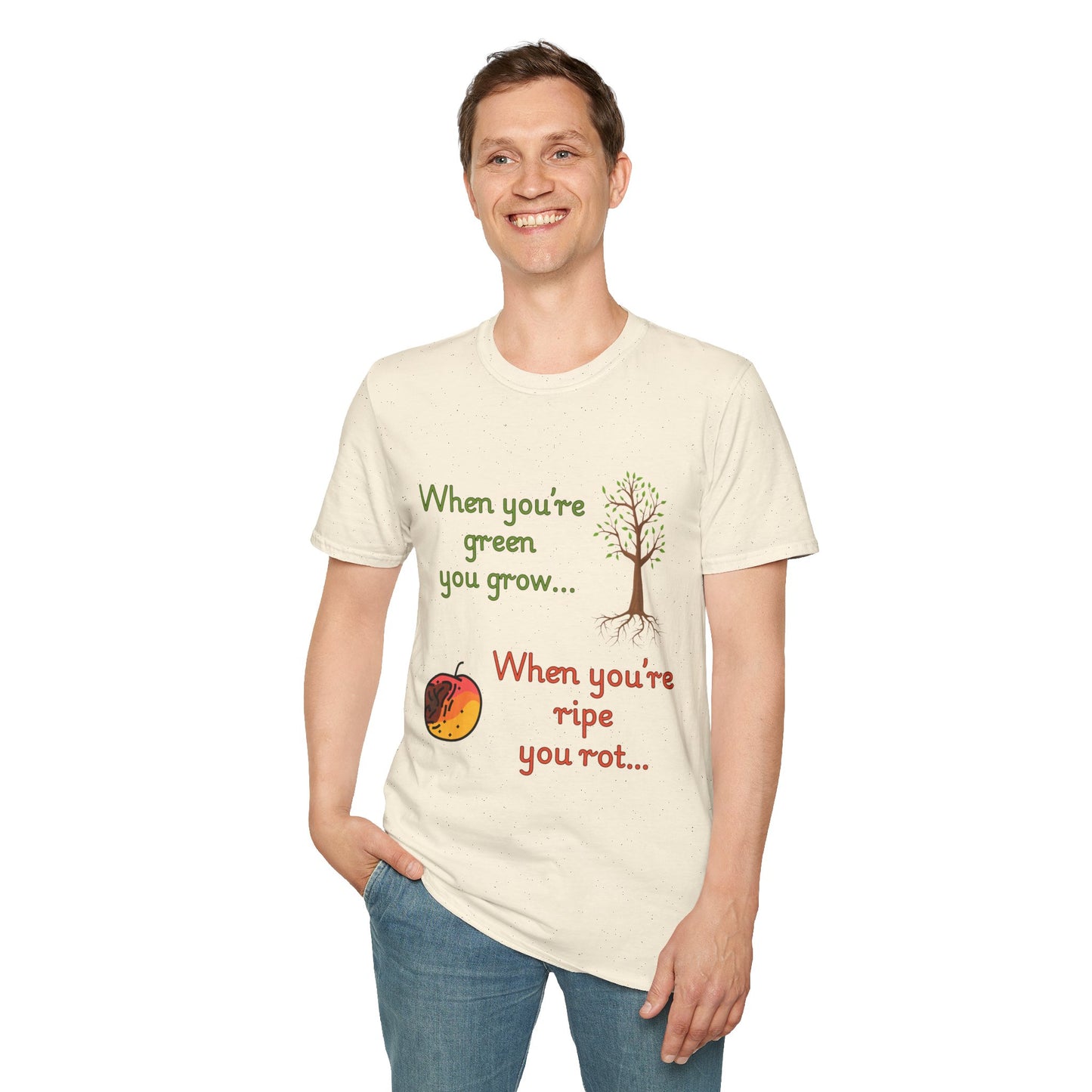 Humorous Growth Quote Unisex Softstyle T-Shirt