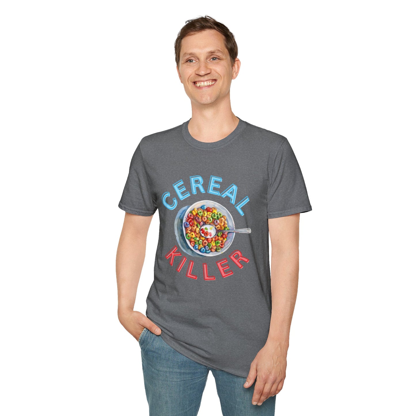 Cereal Killer Unisex Softstyle T-Shirt - Fun Humor Tee for Breakfast Lovers