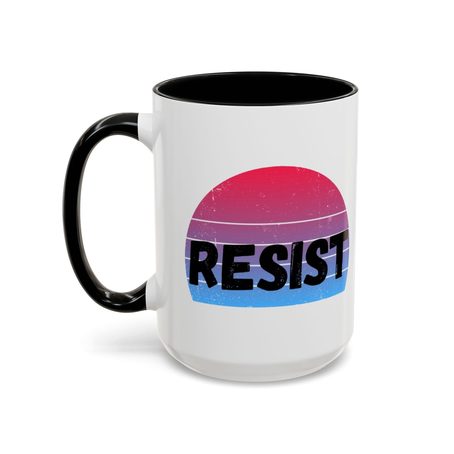 Colorful Resist Coffee Mug, Motivational Mug for Empowerment, Perfect Gift for Activists, Inspirational Kitchenware, 11oz 15oz
