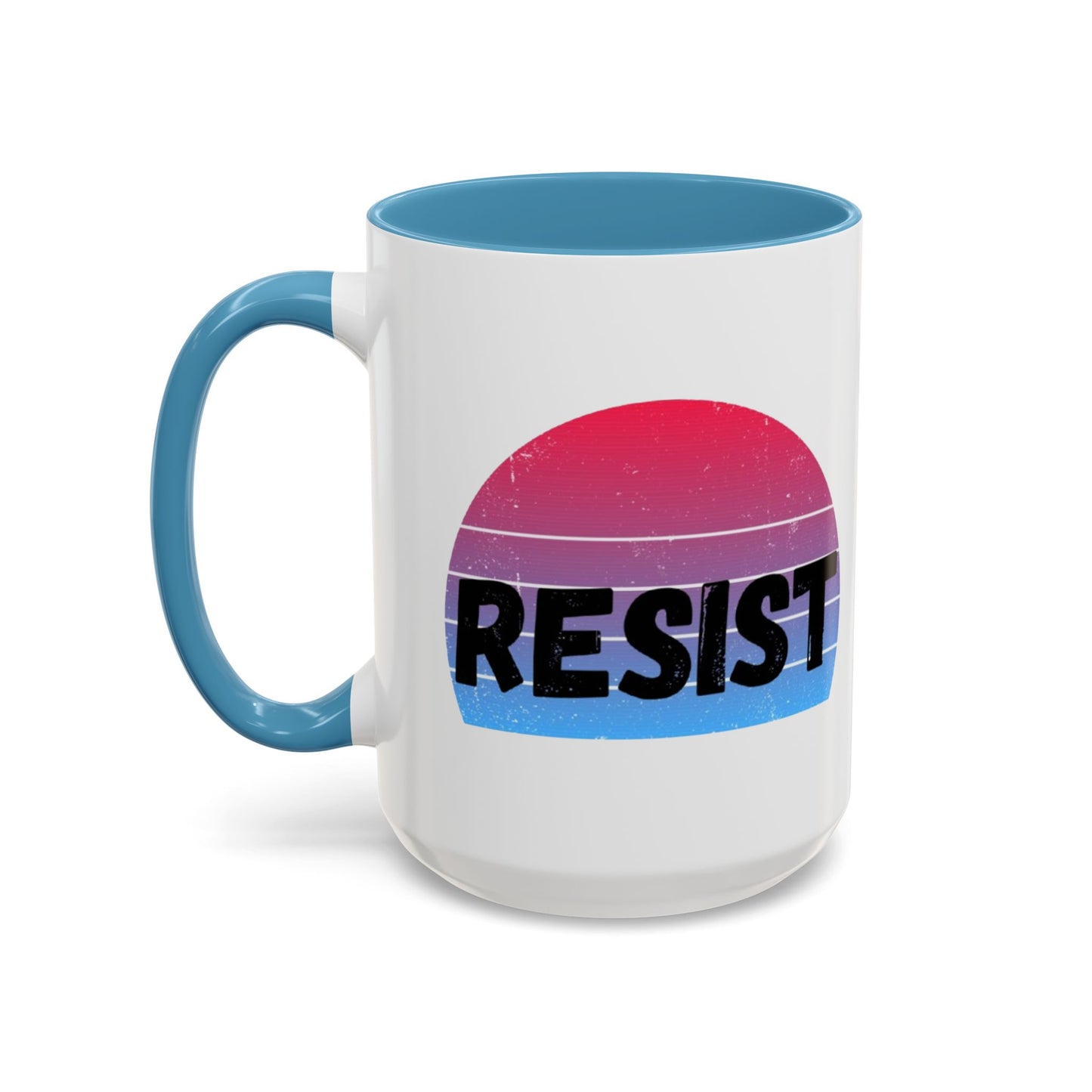 Colorful Resist Coffee Mug, Motivational Mug for Empowerment, Perfect Gift for Activists, Inspirational Kitchenware, 11oz 15oz
