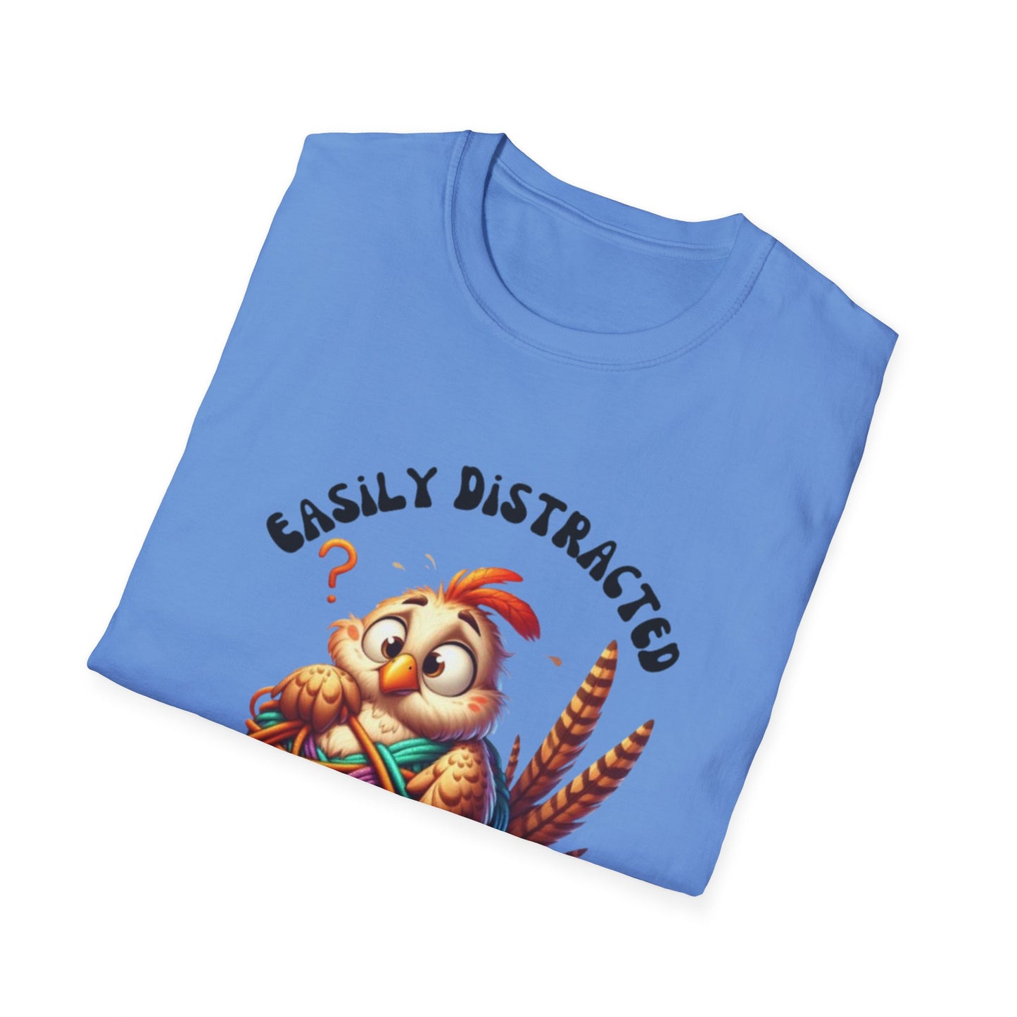 Easily Distracted By Yarn Unisex Softstyle T-Shirt for Yarn Lovers