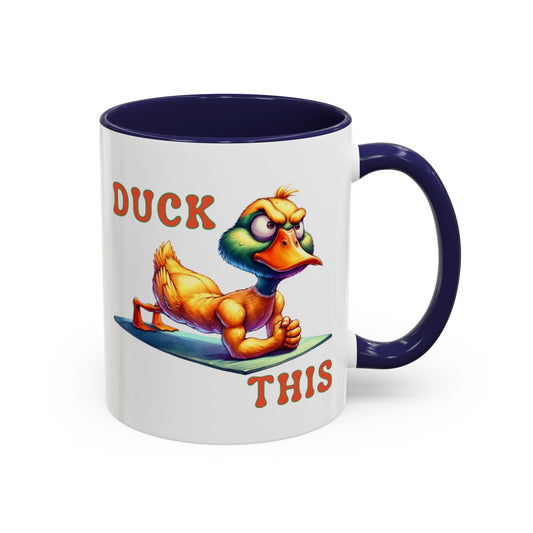 Quirky Duck Yoga Mug - Funny Coffee Cup for Yoga Lovers, Gift for Friends, Exercise Motivation, Duck This Mug