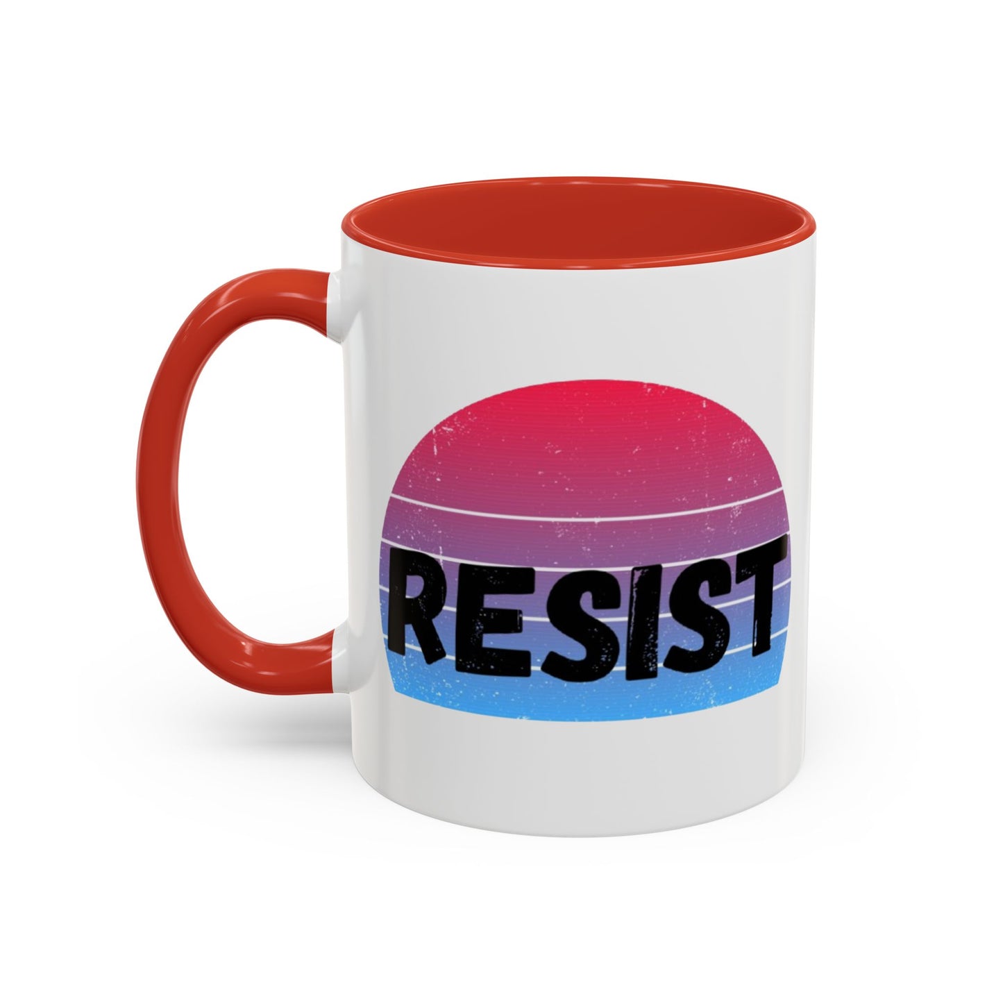Colorful Resist Coffee Mug, Motivational Mug for Empowerment, Perfect Gift for Activists, Inspirational Kitchenware, 11oz 15oz