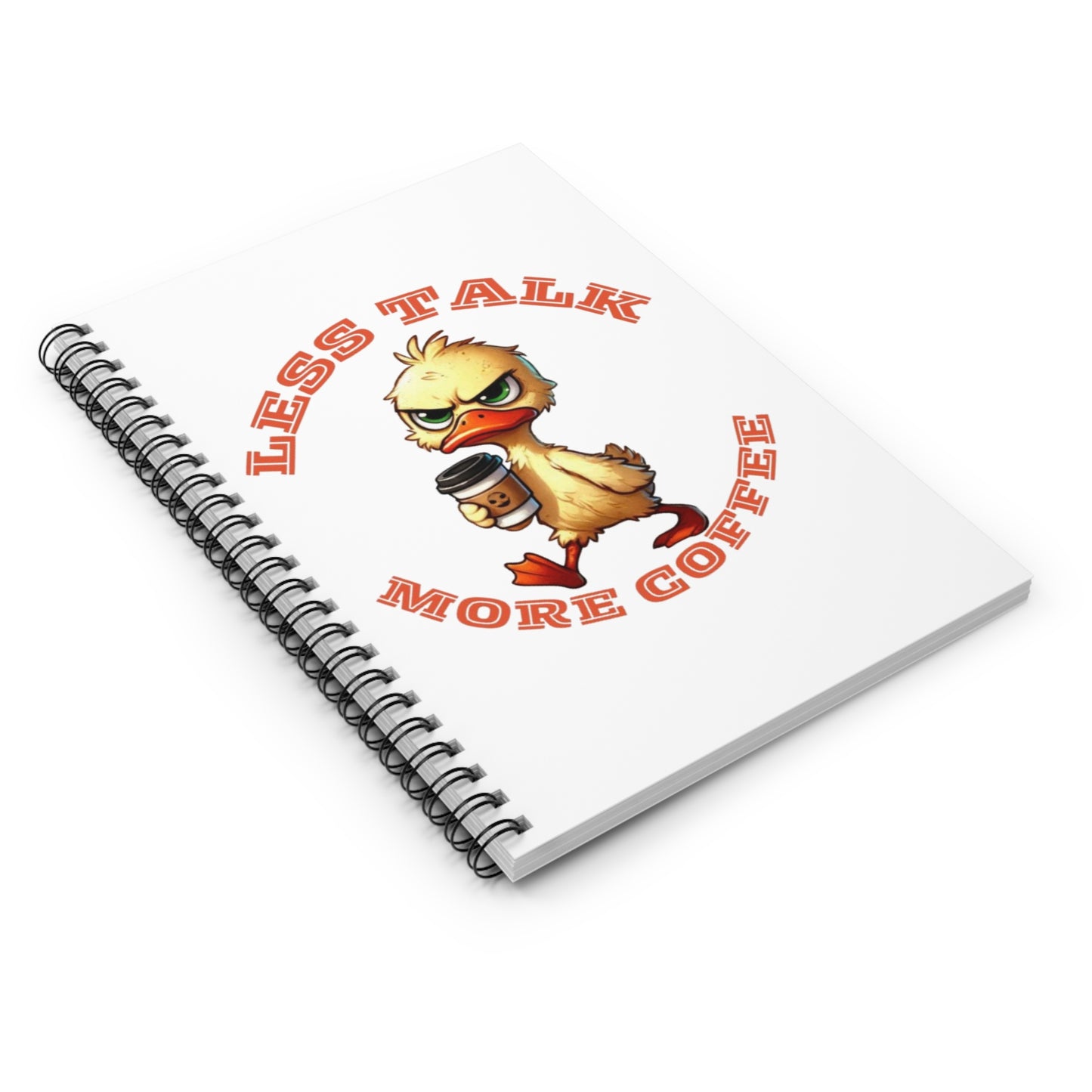 Funny Coffee Spiral Notebook - Less Talk More Coffee, Journal, Gift for Coffee Lovers, Stationery, School Supplies, Cute Notebook