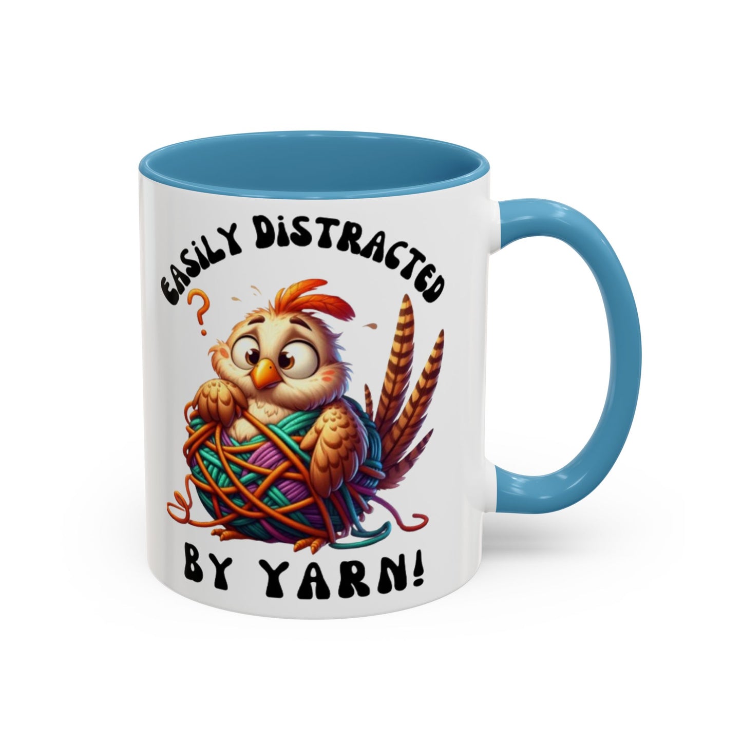 Whimsical Yarn Lover's Coffee Mug – Perfect Gift for Crafters, Crafting Enthusiasts, Cozy Home Decor, Fun Accent Mug