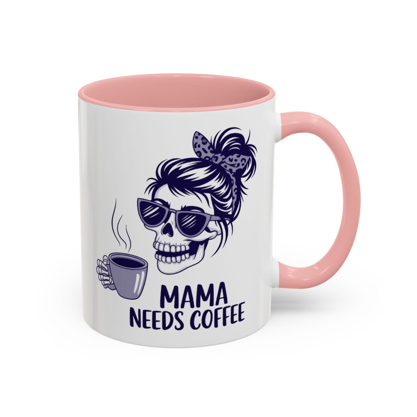 Mama Needs Coffee Skull Mug - Stylish 11/15oz Accent Coffee Mug for Coffee Lovers