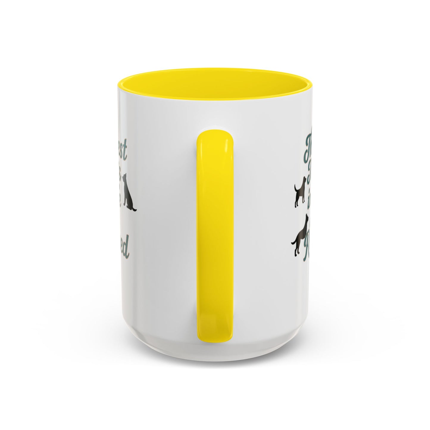 Rescue Dog Coffee Mug, Pet Lover Gift, Animal Adoption Mug, Inspirational Tea Cup, Dog Mom Mug, Black Handle Coffee Cup