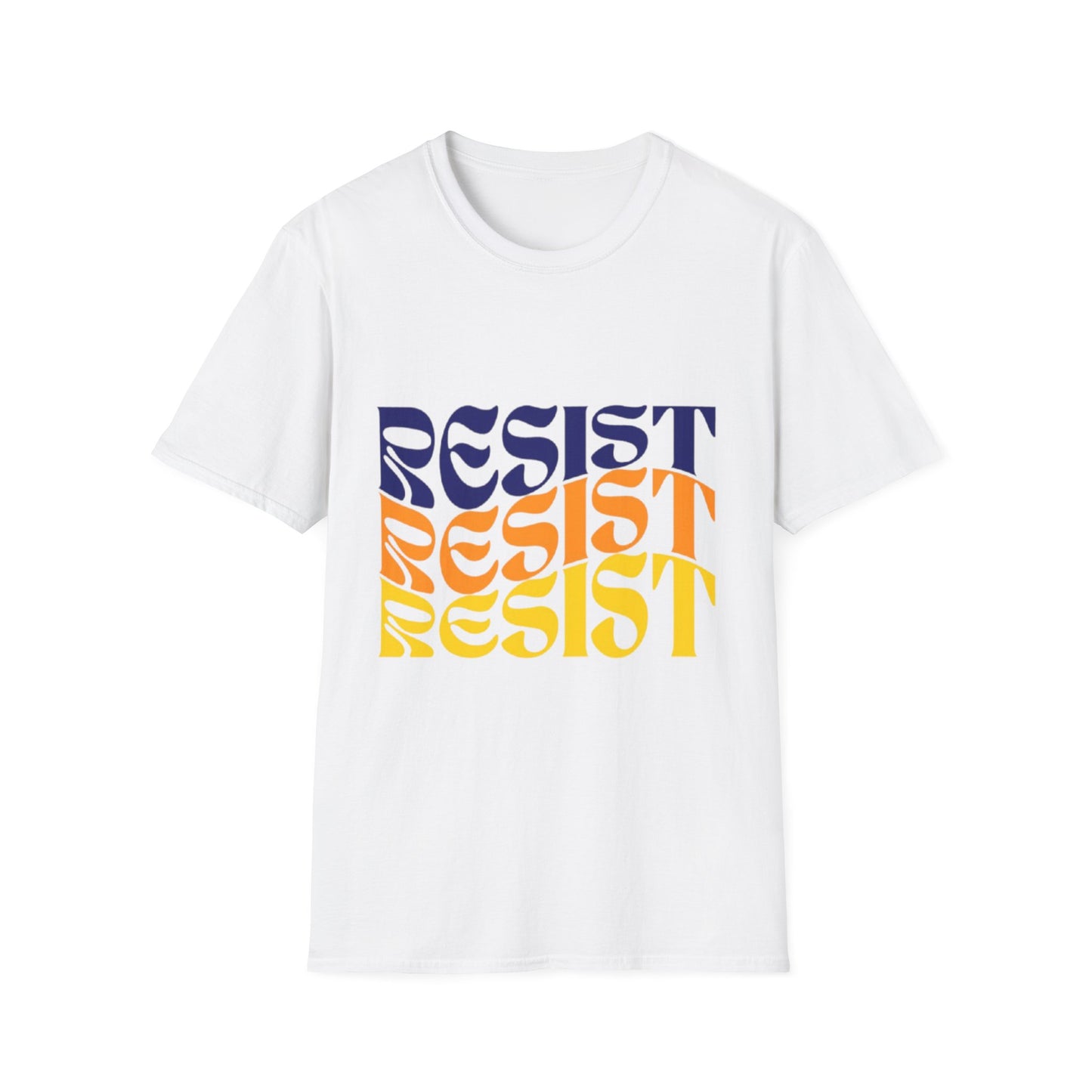 Unisex Softstyle T-Shirt - Bold 'RESIST' Graphic Tee for Activism and Empowerment