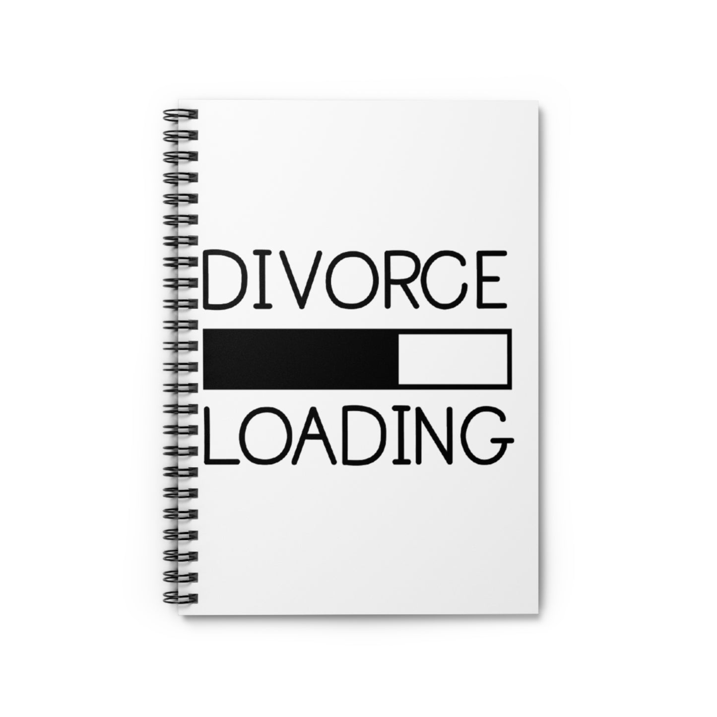 Divorce Loading Spiral Notebook, Funny Journal for Divorcees, Self-Care Gift, Office Supplies, Creative Writing, Stress Relief