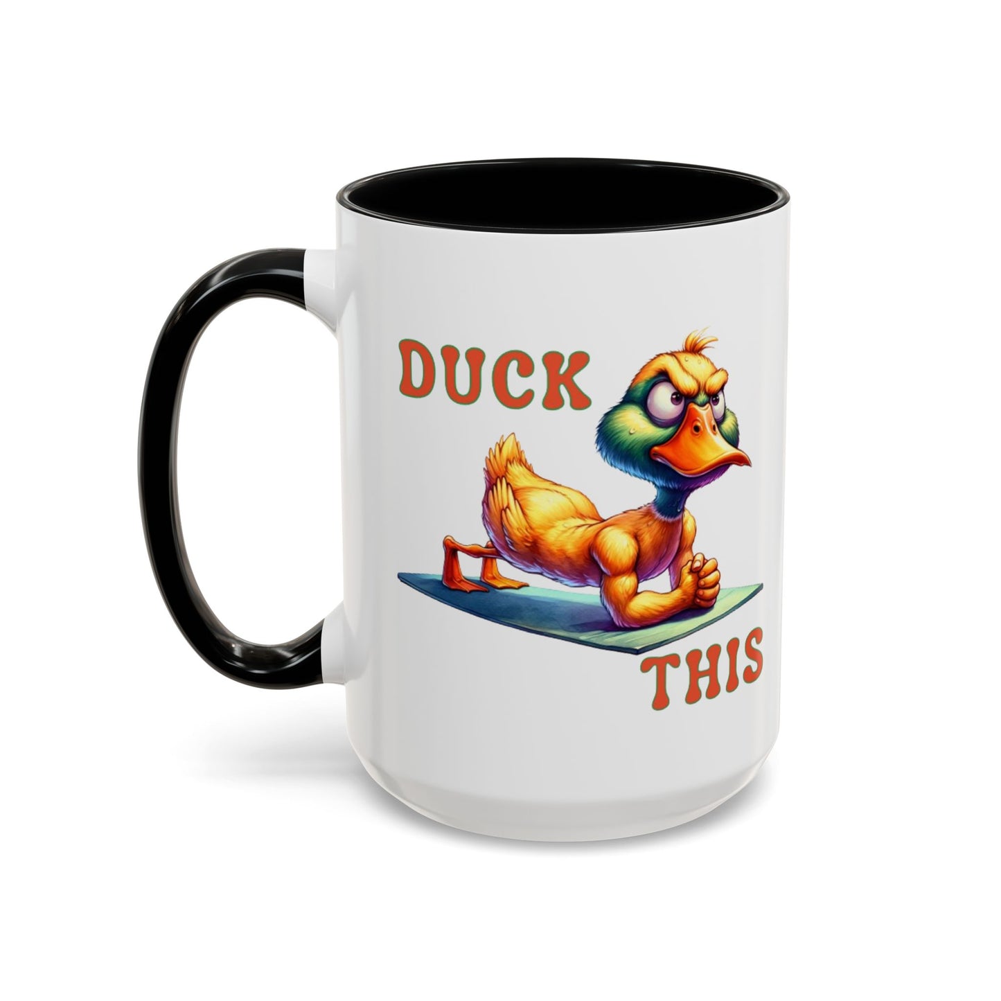 Quirky Duck Yoga Mug - Funny Coffee Cup for Yoga Lovers, Gift for Friends, Exercise Motivation, Duck This Mug