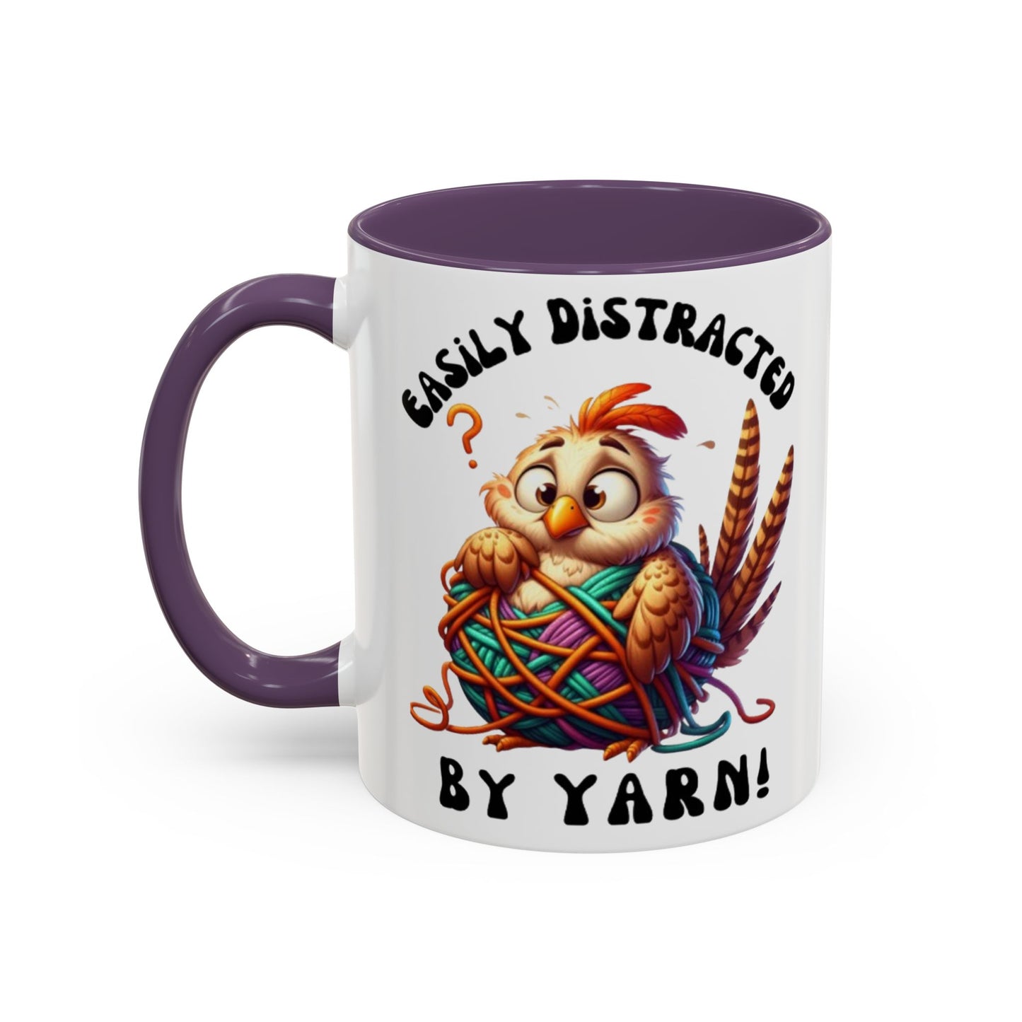 Whimsical Yarn Lover's Coffee Mug – Perfect Gift for Crafters, Crafting Enthusiasts, Cozy Home Decor, Fun Accent Mug