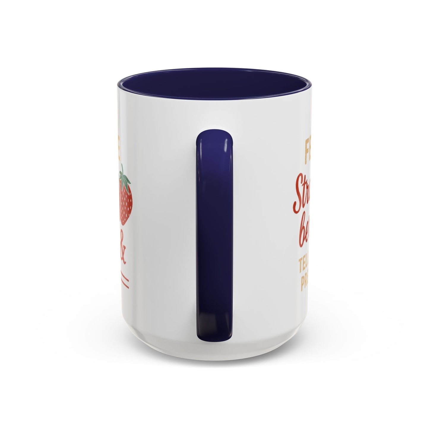 Cute Strawberry Themed Accent Coffee Mug - Perfect for Gifts, Home, Kitchen, Birthday, Fun Quotes