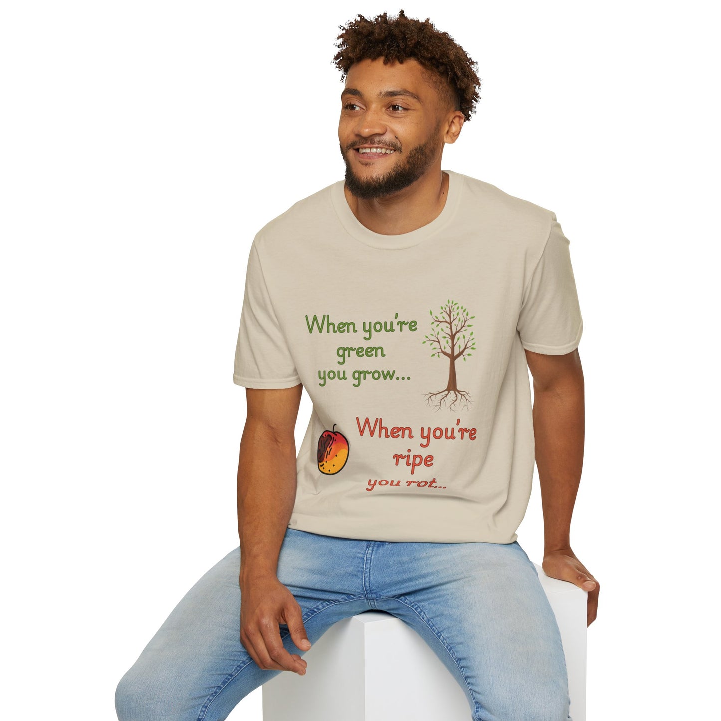 Humorous Growth Quote Unisex Softstyle T-Shirt