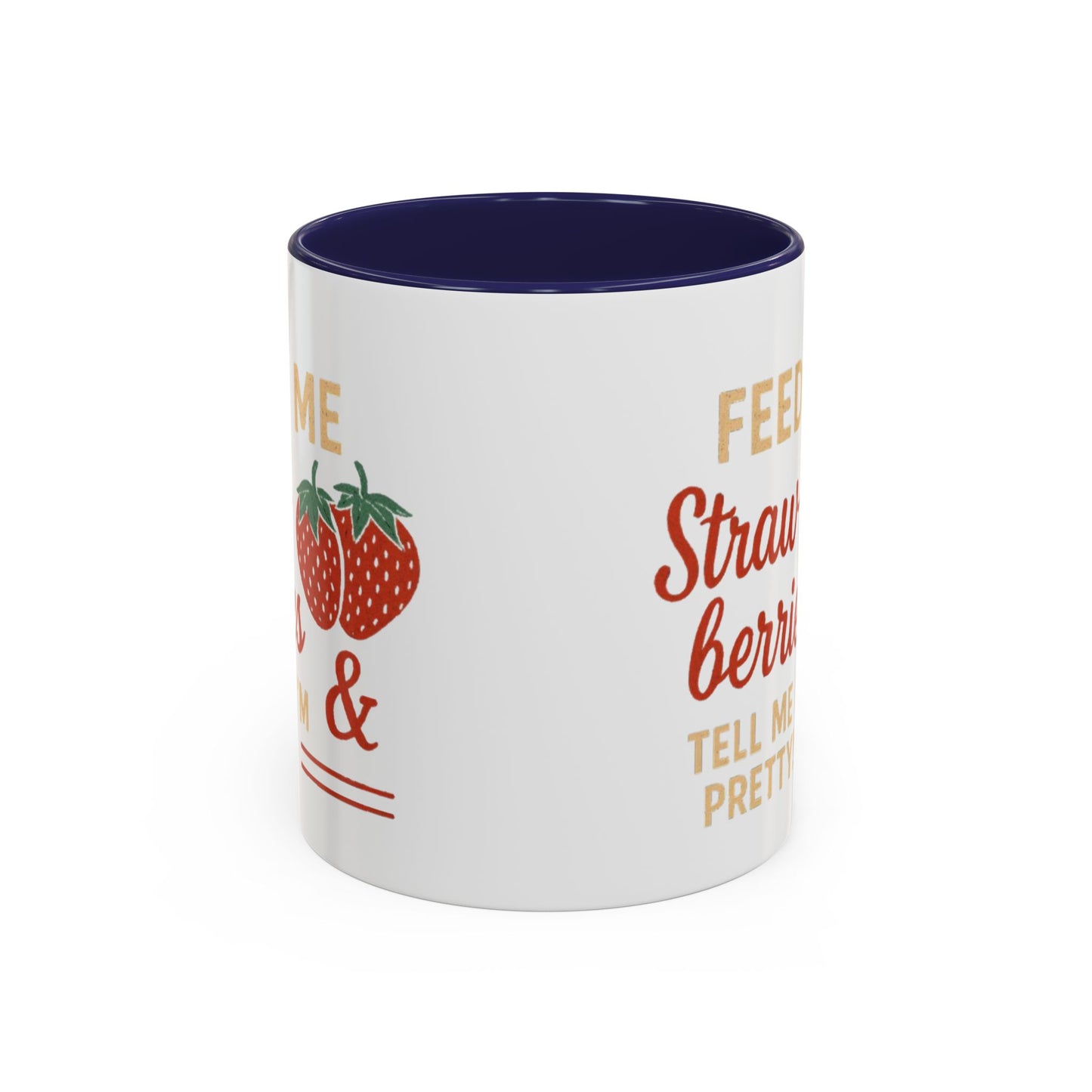 Cute Strawberry Themed Accent Coffee Mug - Perfect for Gifts, Home, Kitchen, Birthday, Fun Quotes