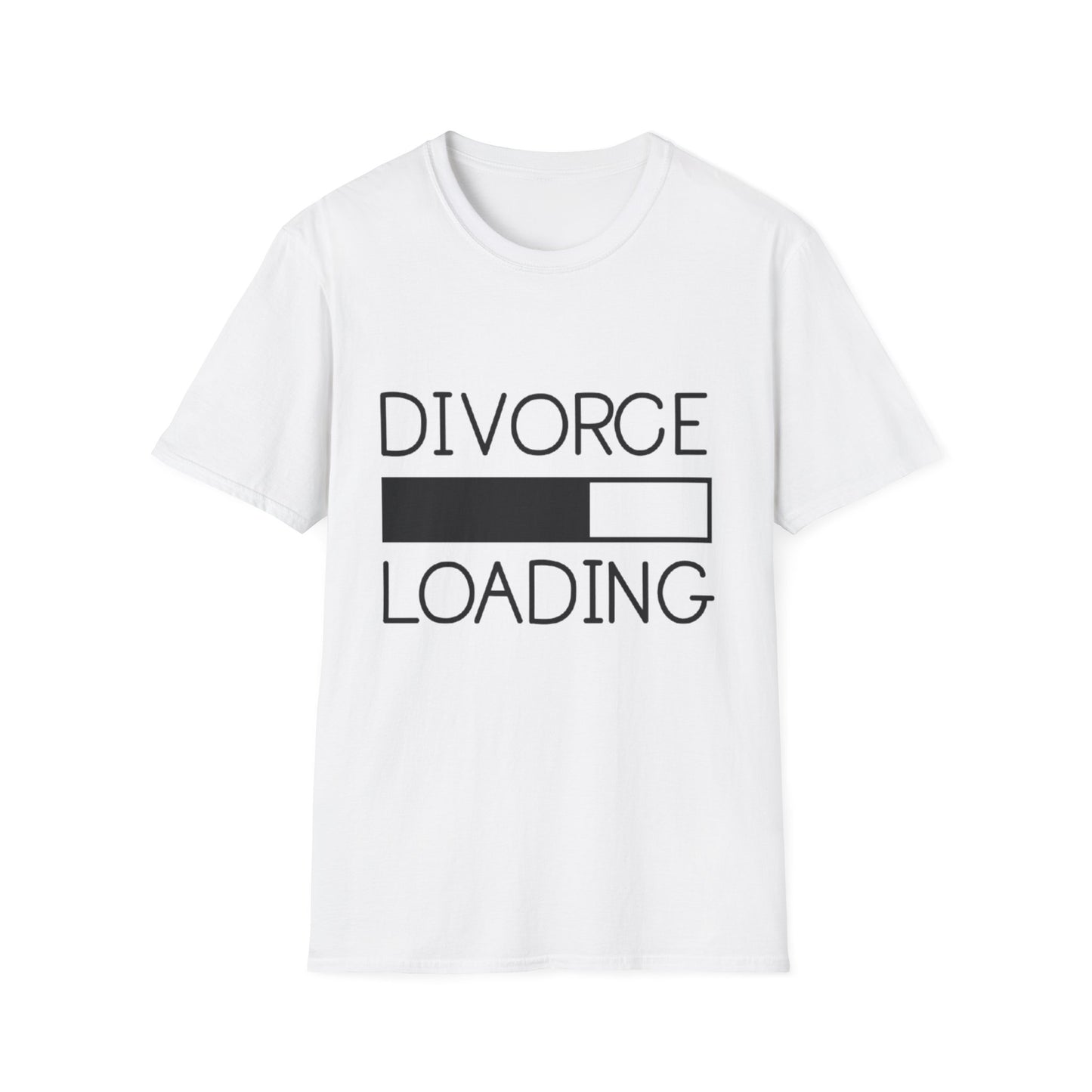 Divorce Loading Unisex Softstyle T-Shirt - Humorous Graphic Tee for the Newly Single