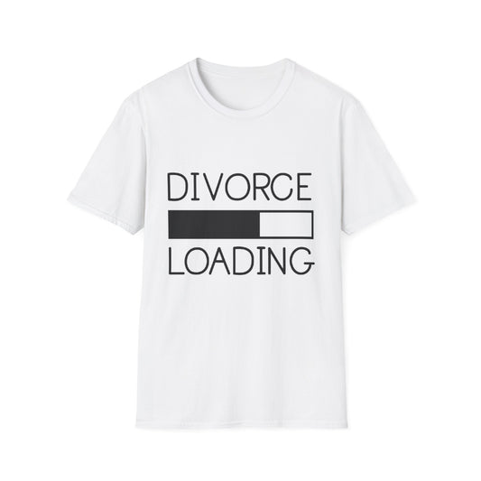 Divorce Loading Unisex Softstyle T-Shirt - Humorous Graphic Tee for the Newly Single