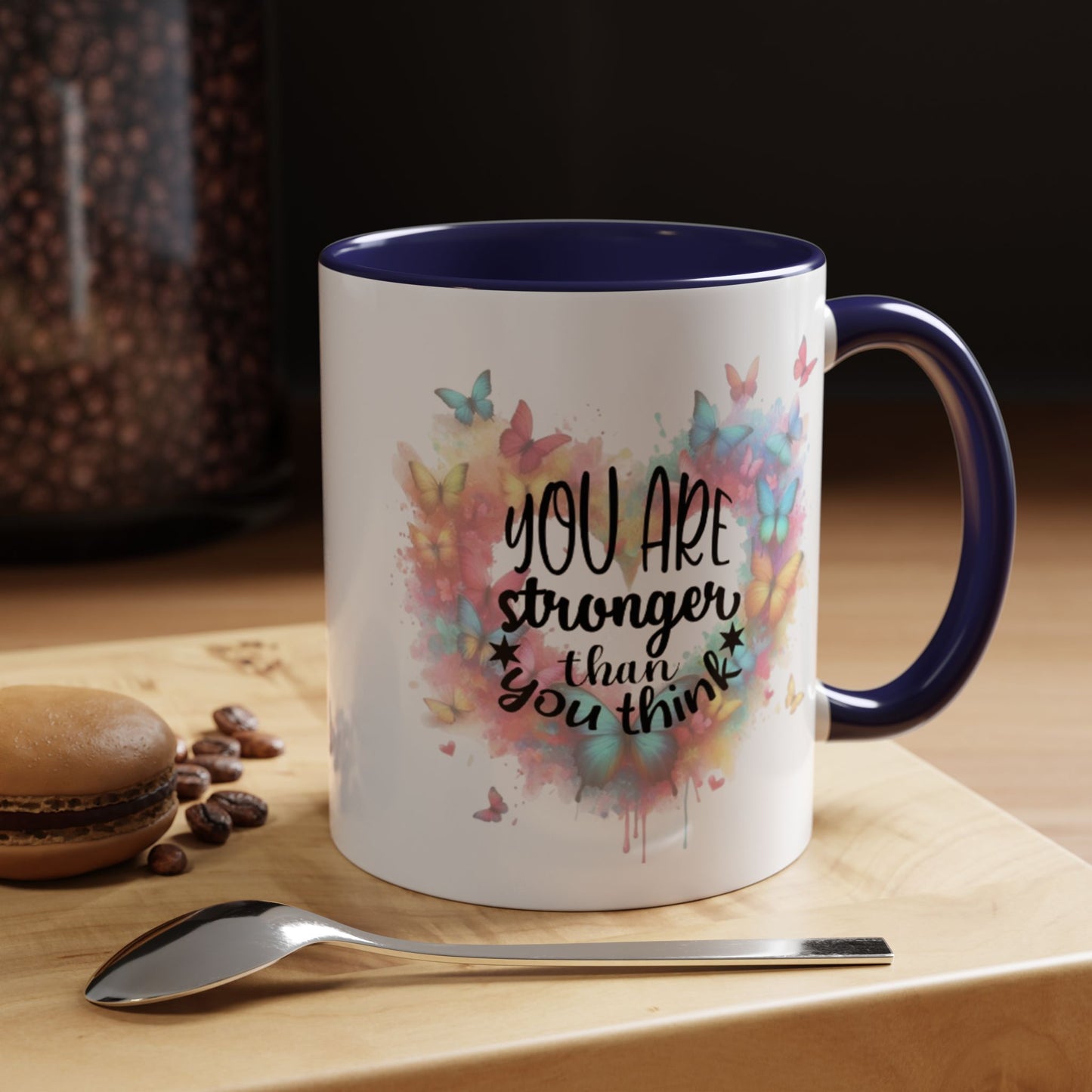 Inspirational Butterfly Coffee Mug, Motivational Gift for Friends, Colorful Mug for Tea Lover, Positive Affirmation, Self-Care Sip