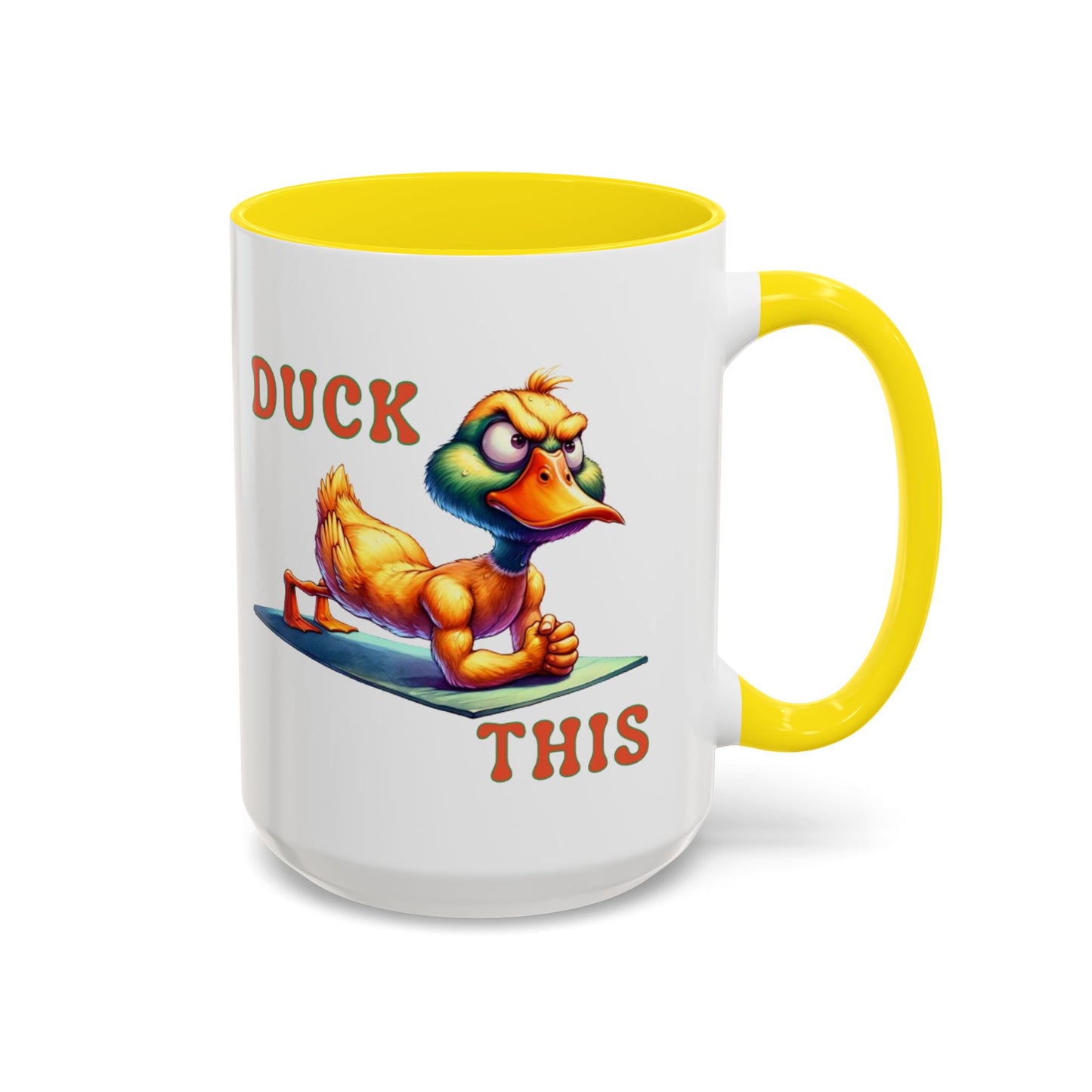 Quirky Duck Yoga Mug - Funny Coffee Cup for Yoga Lovers, Gift for Friends, Exercise Motivation, Duck This Mug