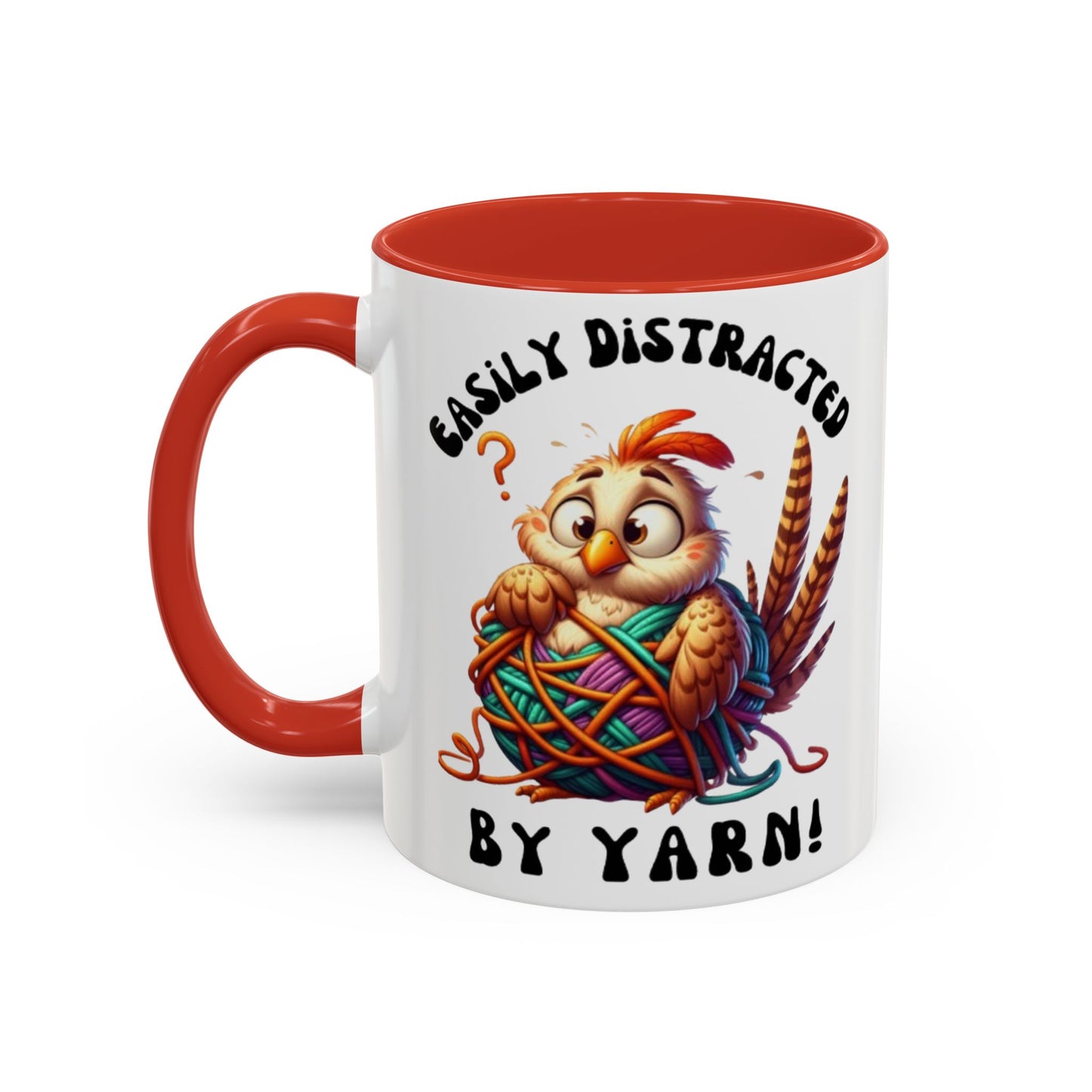 Whimsical Yarn Lover's Coffee Mug – Perfect Gift for Crafters, Crafting Enthusiasts, Cozy Home Decor, Fun Accent Mug