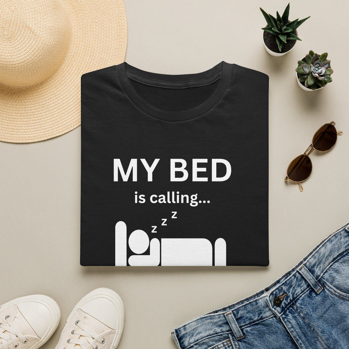 My Bed Is Calling T‑Shirt — Funny Sleep Lover Graphic Tee