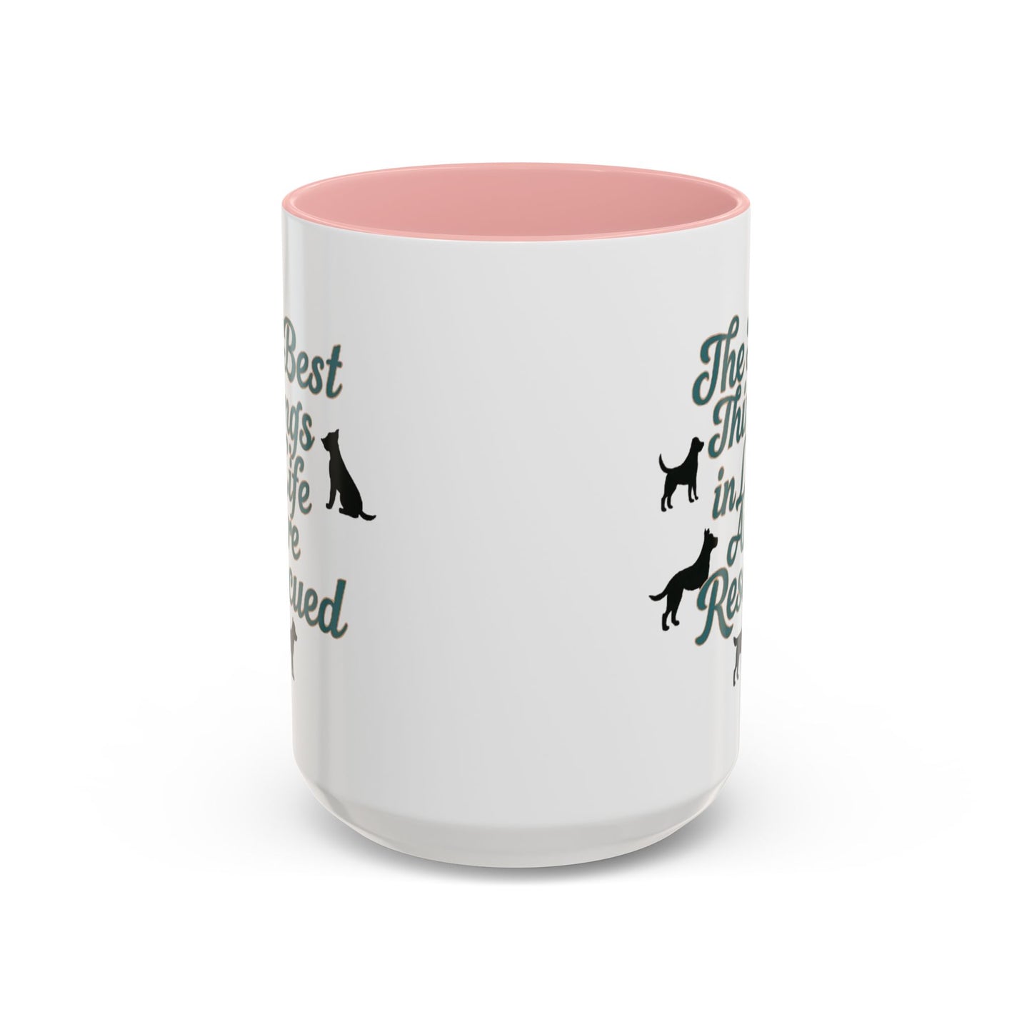 Rescue Dog Coffee Mug, Pet Lover Gift, Animal Adoption Mug, Inspirational Tea Cup, Dog Mom Mug, Black Handle Coffee Cup