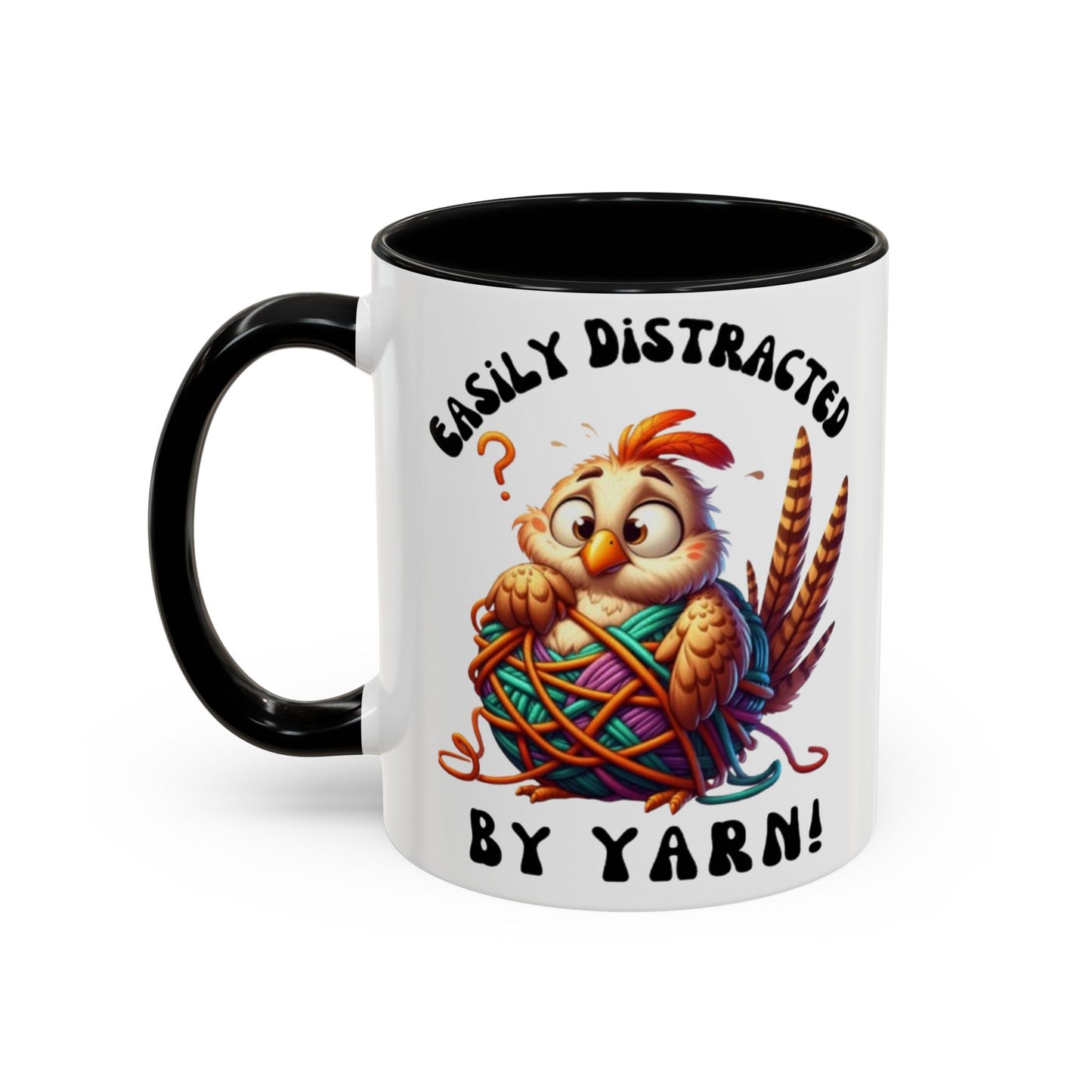 Whimsical Yarn Lover's Coffee Mug – Perfect Gift for Crafters, Crafting Enthusiasts, Cozy Home Decor, Fun Accent Mug