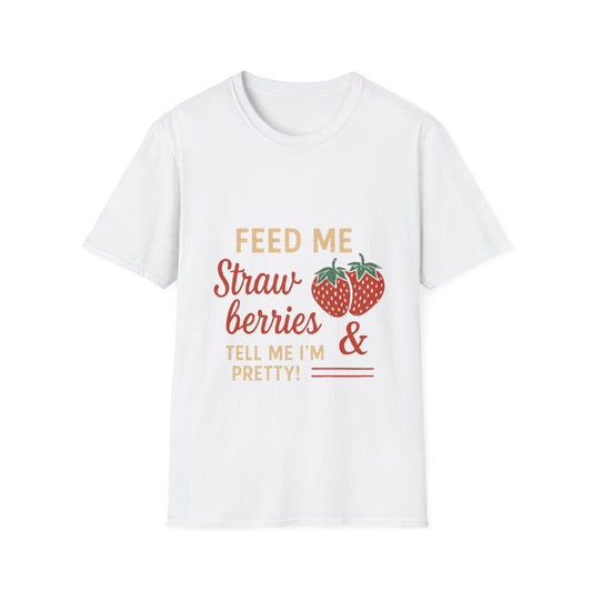 Cute Strawberry Graphic T-Shirt, Funny Gift, Summer Fashion, Foodie Tee, Unisex Shirt for Fruit Lovers