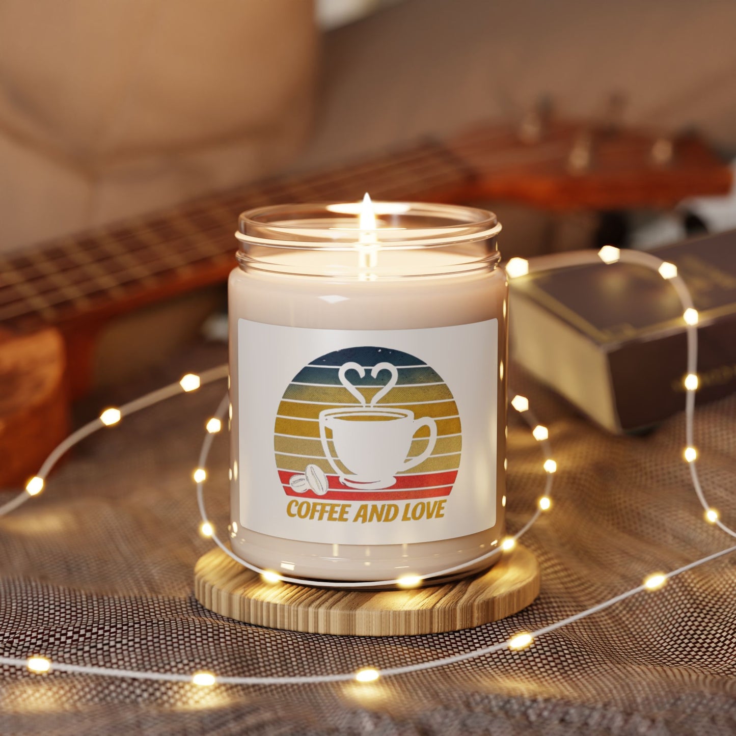 Coffee and Love Scented Soy Candle | Cozy Home Decor, Gift for Coffee Lovers, Aromatherapy, Relaxation, Self-Care