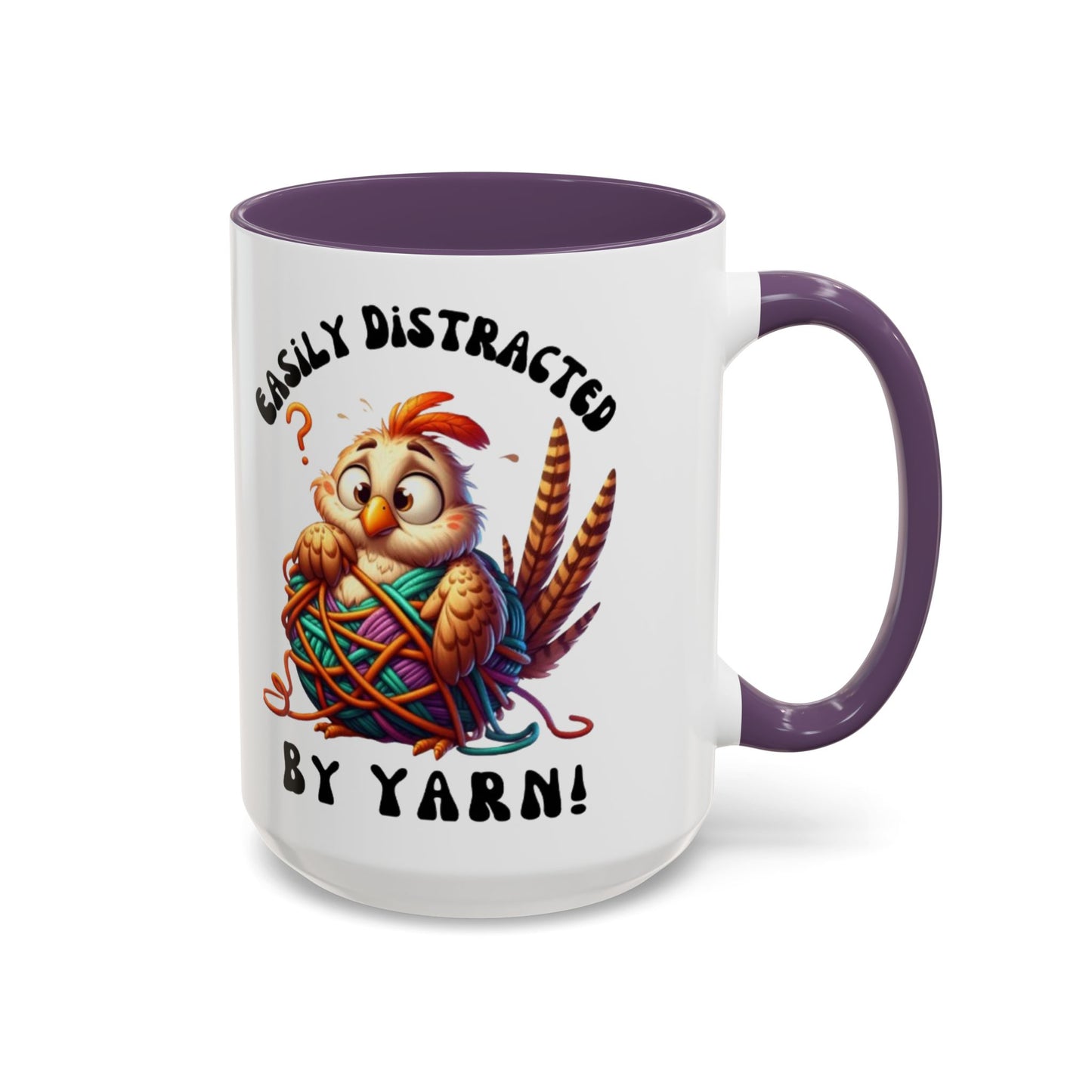 Whimsical Yarn Lover's Coffee Mug – Perfect Gift for Crafters, Crafting Enthusiasts, Cozy Home Decor, Fun Accent Mug