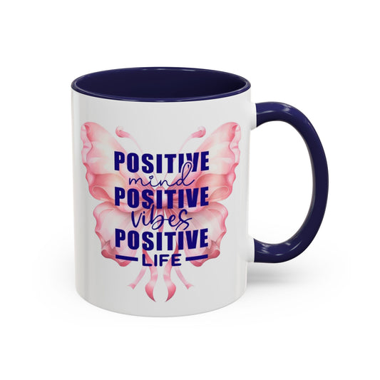 Positive Vibes Coffee Mug, Inspirational Mug, Motivational Mug for Home Office, Gift for Friends, Encouragement Cup, Positive Mind Decor