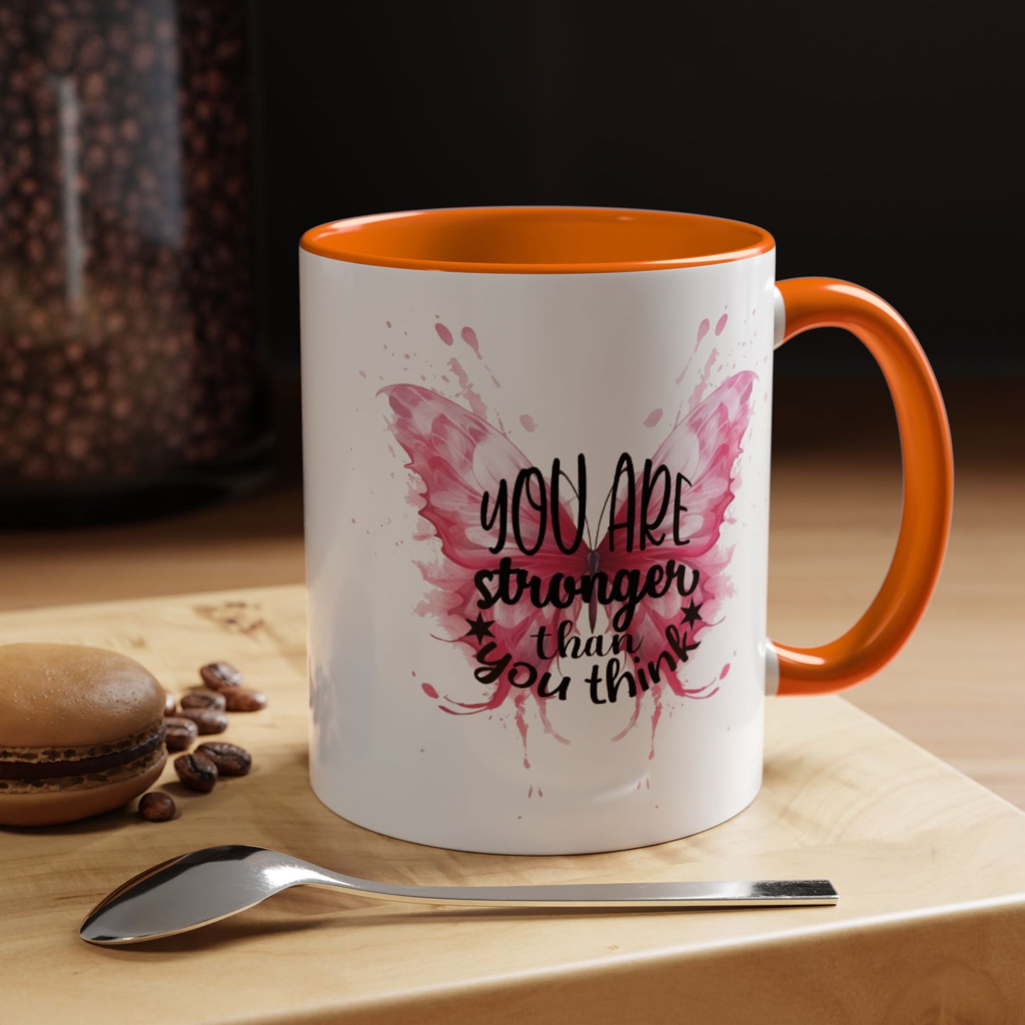 Inspirational Butterfly Coffee Mug, Empowerment Gift, Motivational Drinkware, Self-Care Mug, Butterfly Decor, Pink Mug