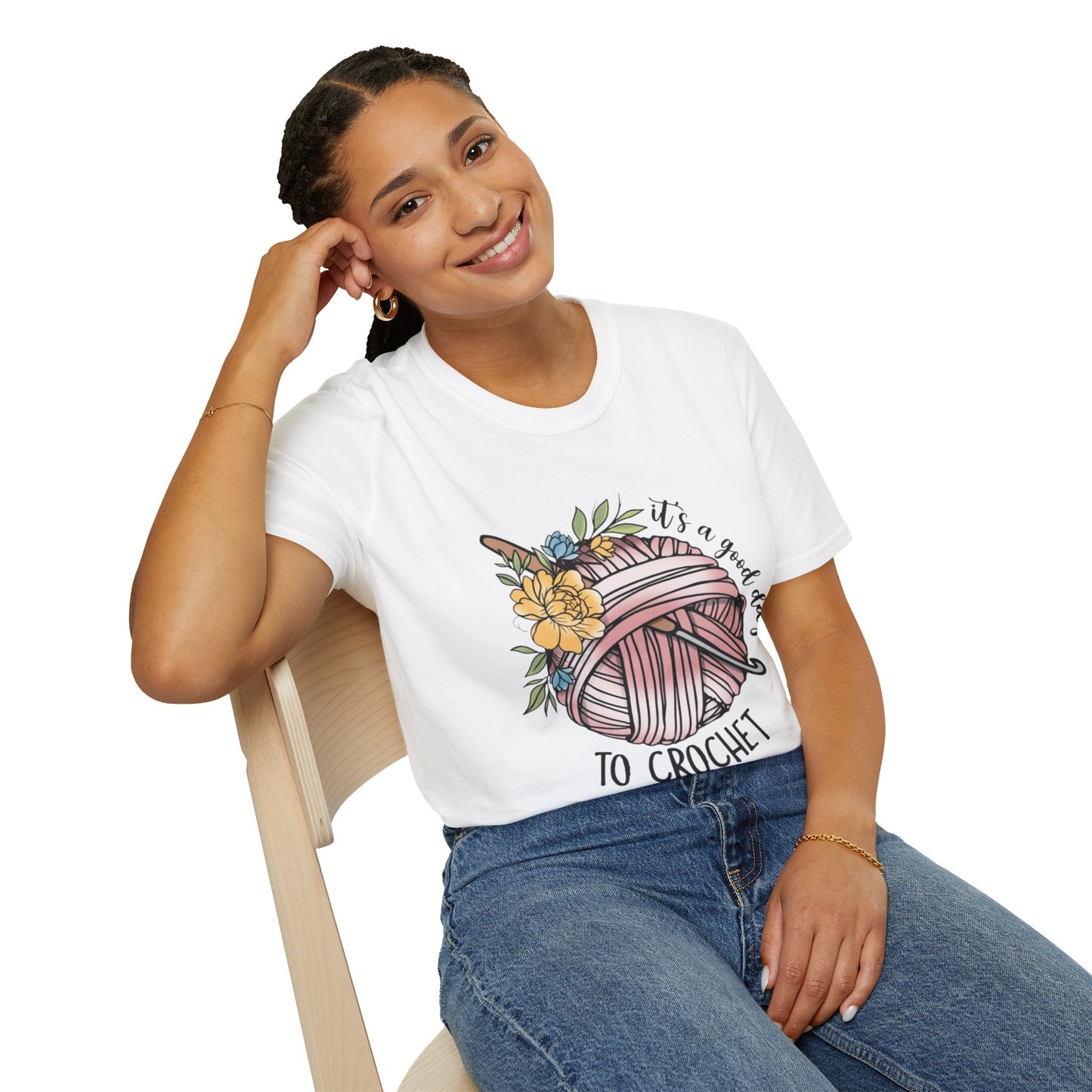Crochet Lover's Unisex Softstyle T-Shirt - Perfect Gift for Crafters, Summer Tee, Handmade Art Apparel, Yarn Enthusiasts, Crochet Day!