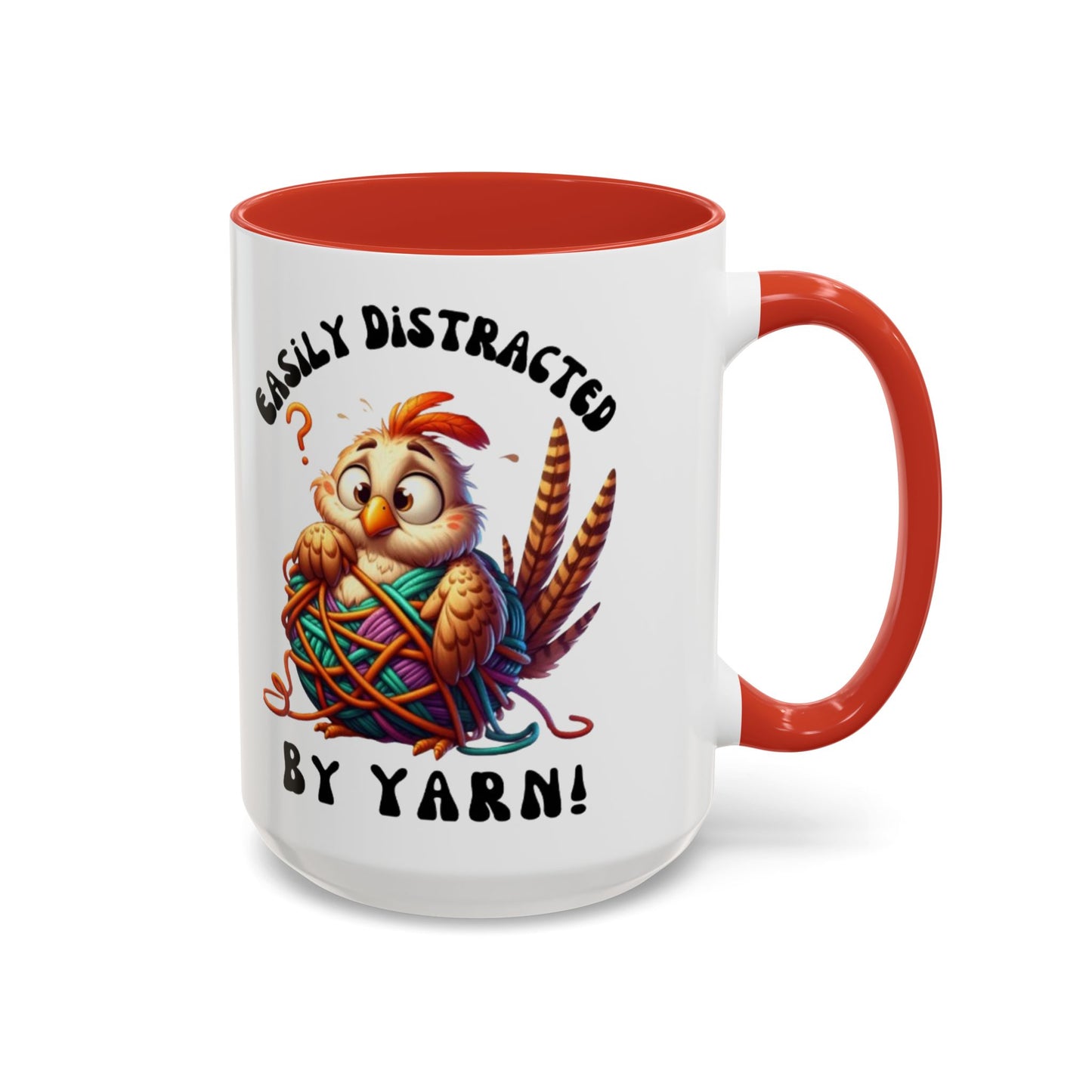 Whimsical Yarn Lover's Coffee Mug – Perfect Gift for Crafters, Crafting Enthusiasts, Cozy Home Decor, Fun Accent Mug