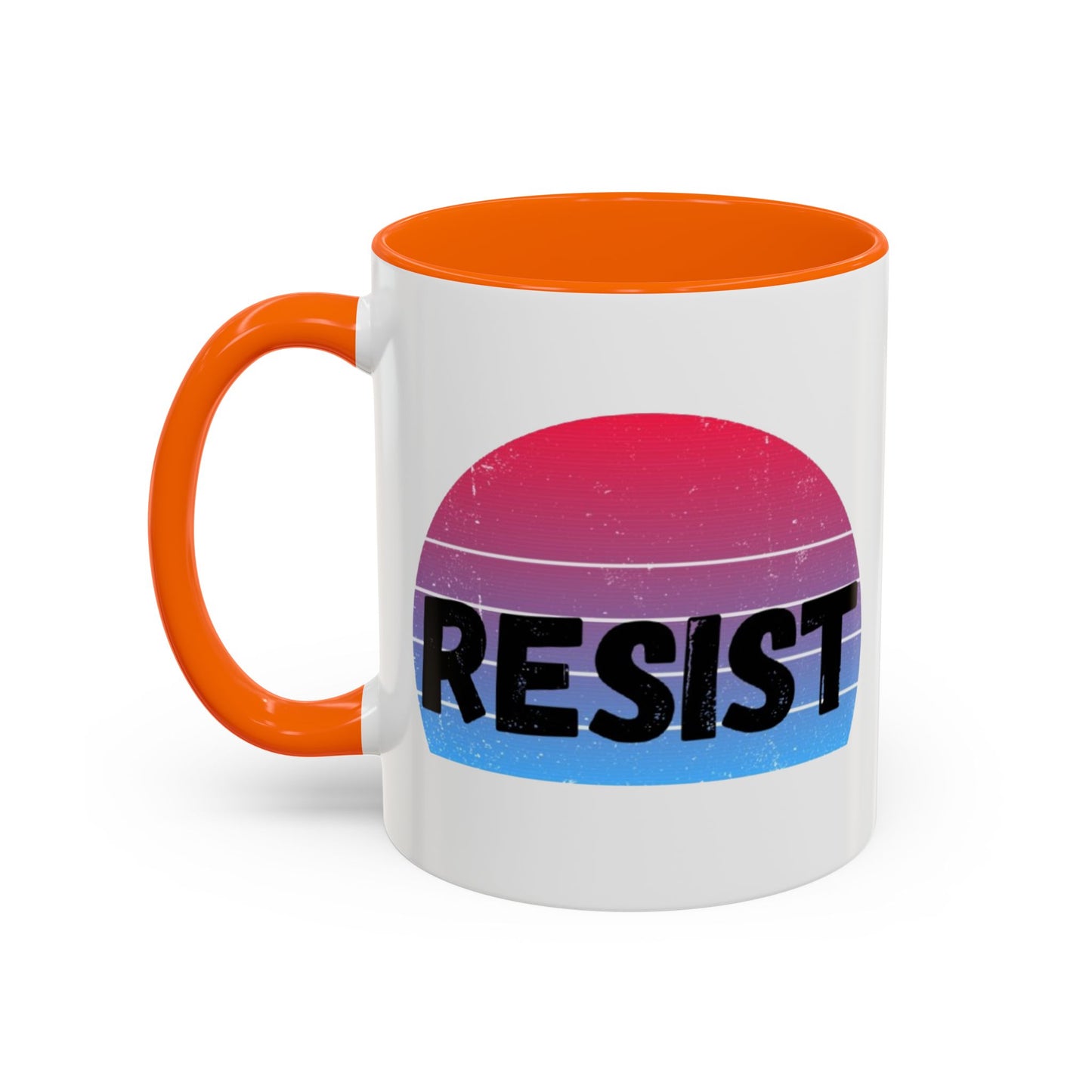 Colorful Resist Coffee Mug, Motivational Mug for Empowerment, Perfect Gift for Activists, Inspirational Kitchenware, 11oz 15oz