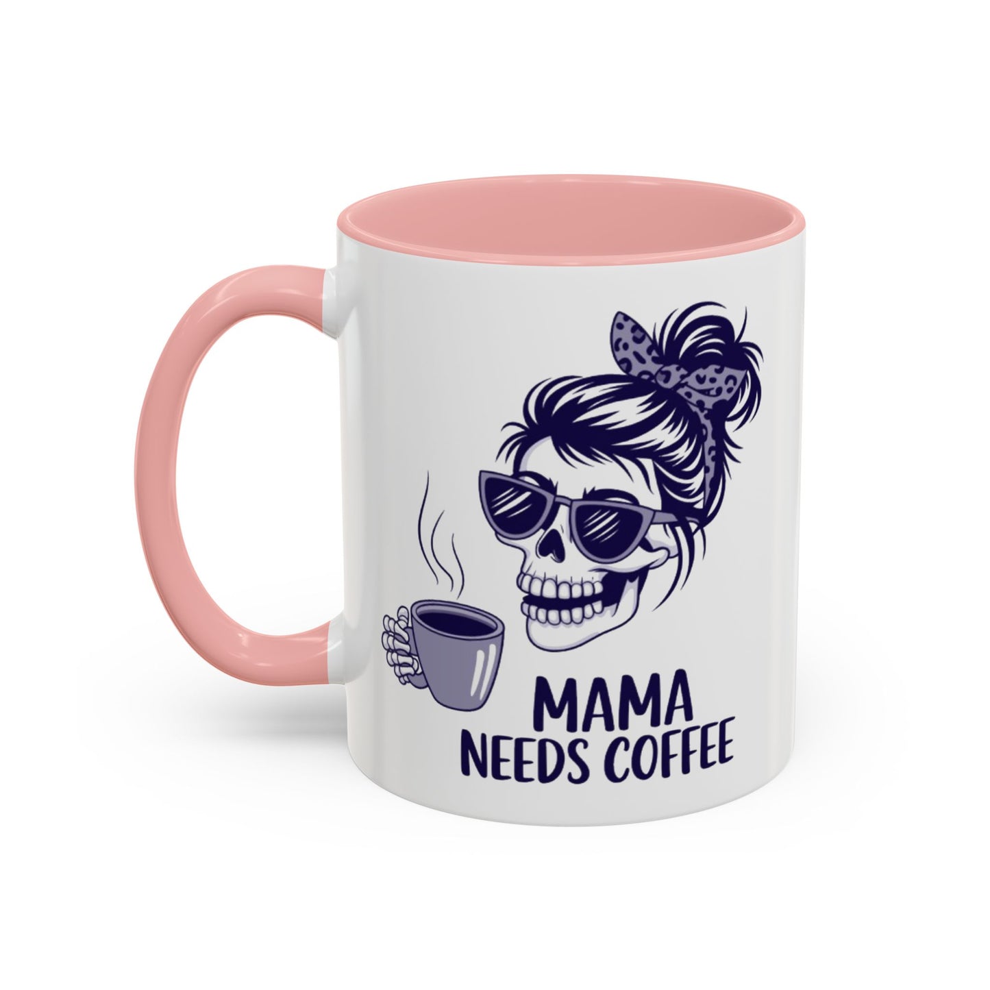 Mama Needs Coffee Skull Mug - Stylish 11/15oz Accent Coffee Mug for Coffee Lovers