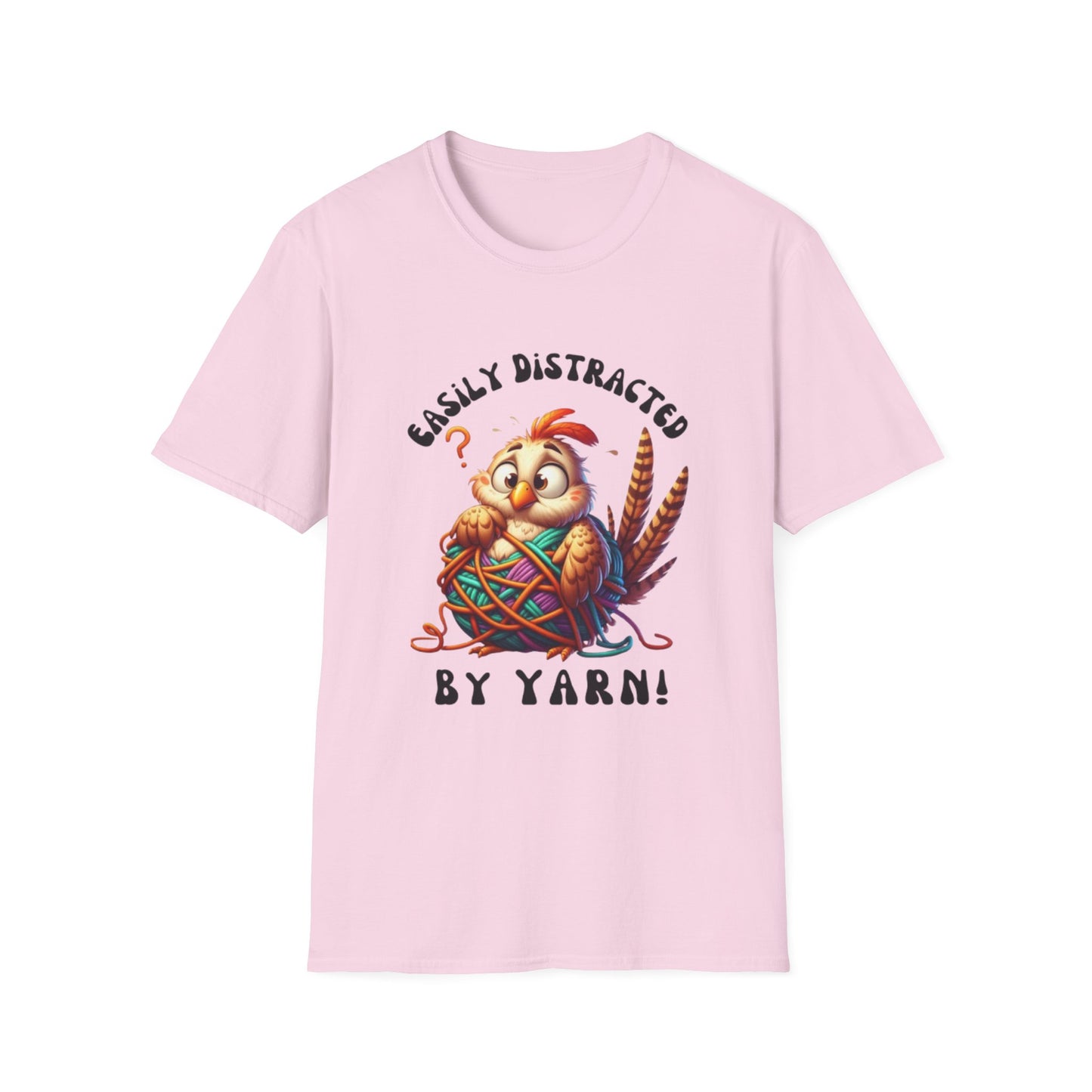 Easily Distracted By Yarn Unisex Softstyle T-Shirt for Yarn Lovers