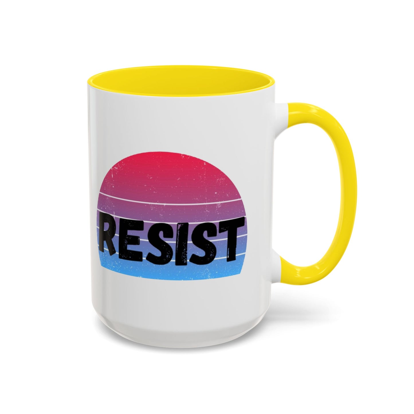 Colorful Resist Coffee Mug, Motivational Mug for Empowerment, Perfect Gift for Activists, Inspirational Kitchenware, 11oz 15oz