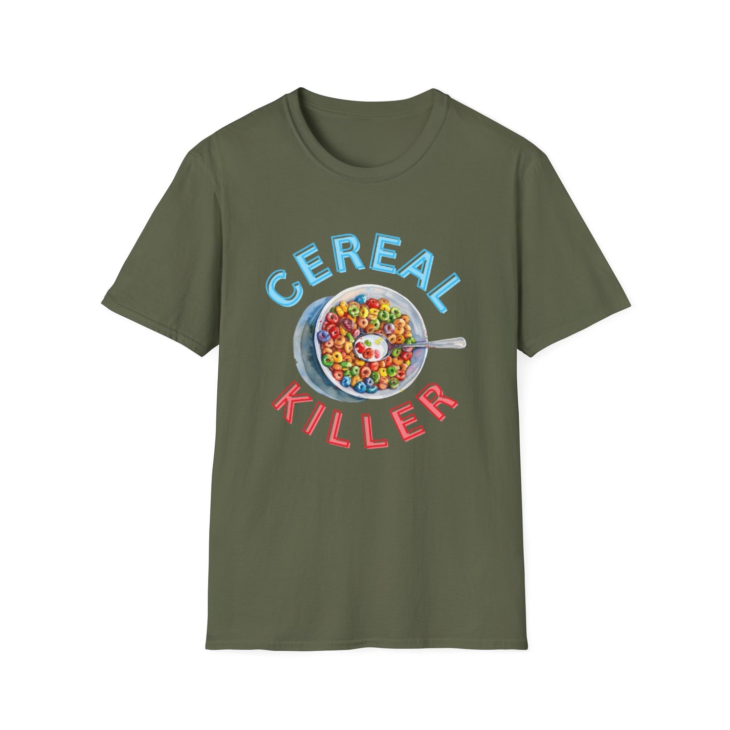 Cereal Killer Unisex Softstyle T-Shirt - Fun Humor Tee for Breakfast Lovers